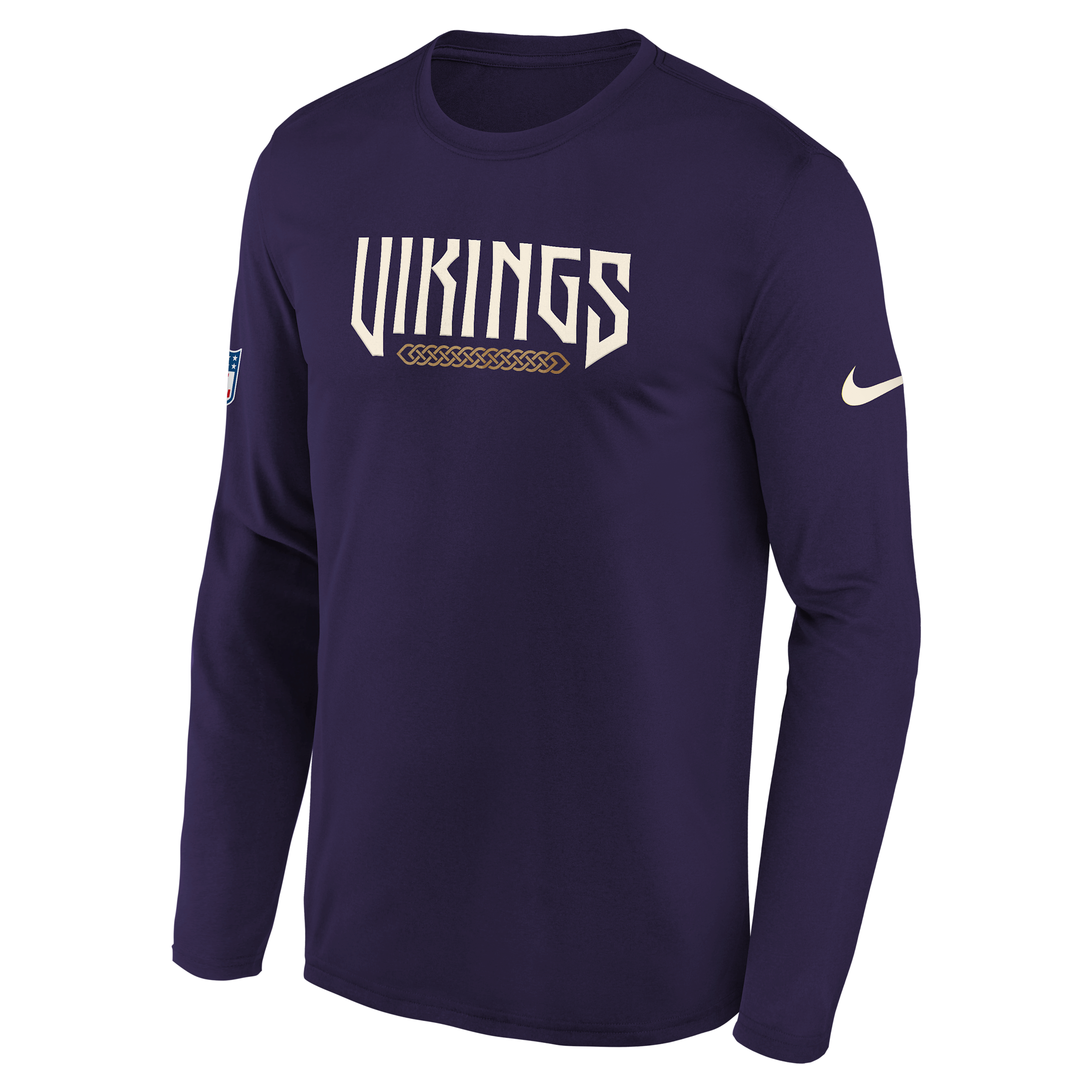 Minnesota Vikings Rivalries Collection Sideline Legend Big Kids' Nike Dri-FIT NFL Long-Sleeve T-Shirt in Purple | Z1B7NFSTVIK-000