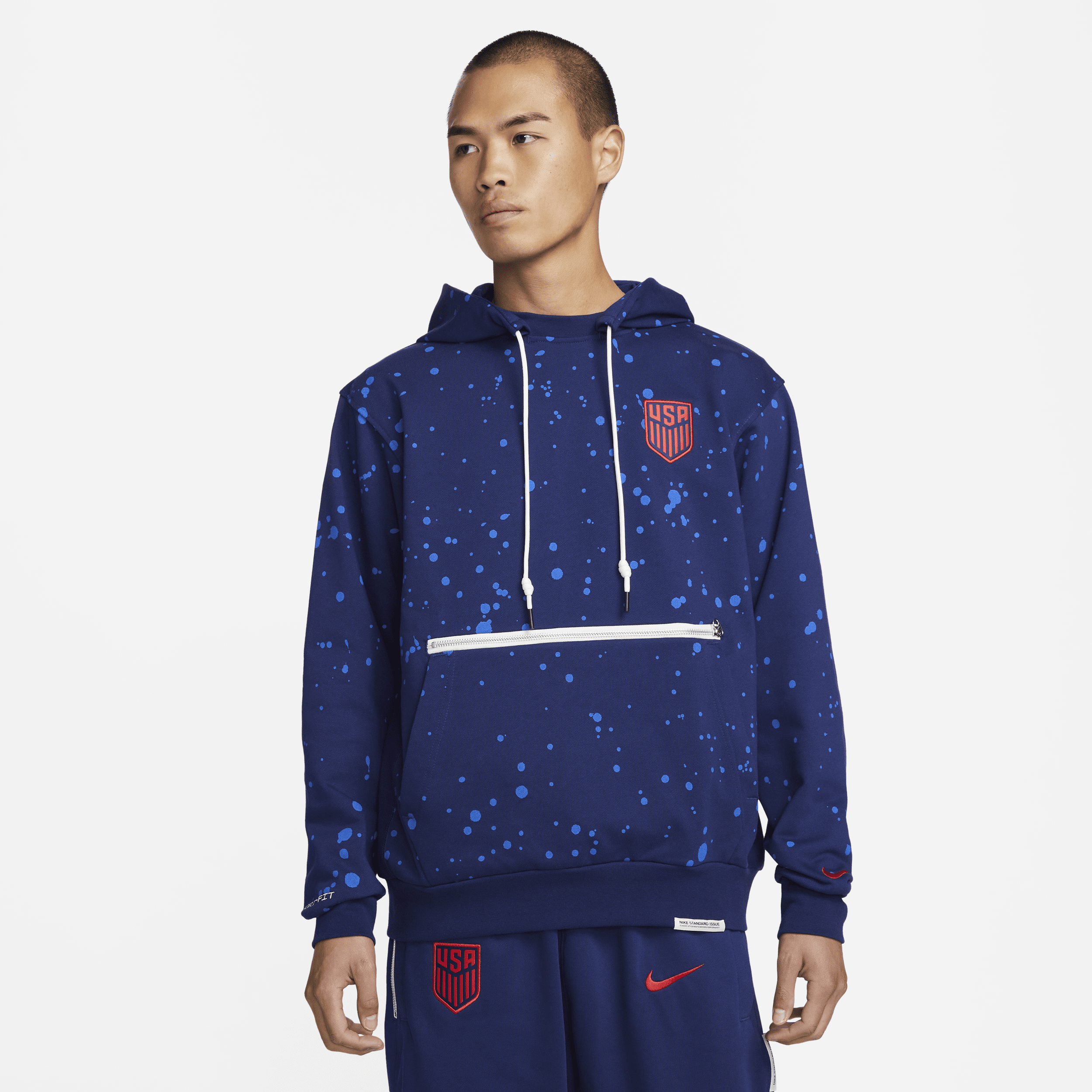 Shop Nike U.s. Standard Issue  Men's Pullover Hoodie In Blue