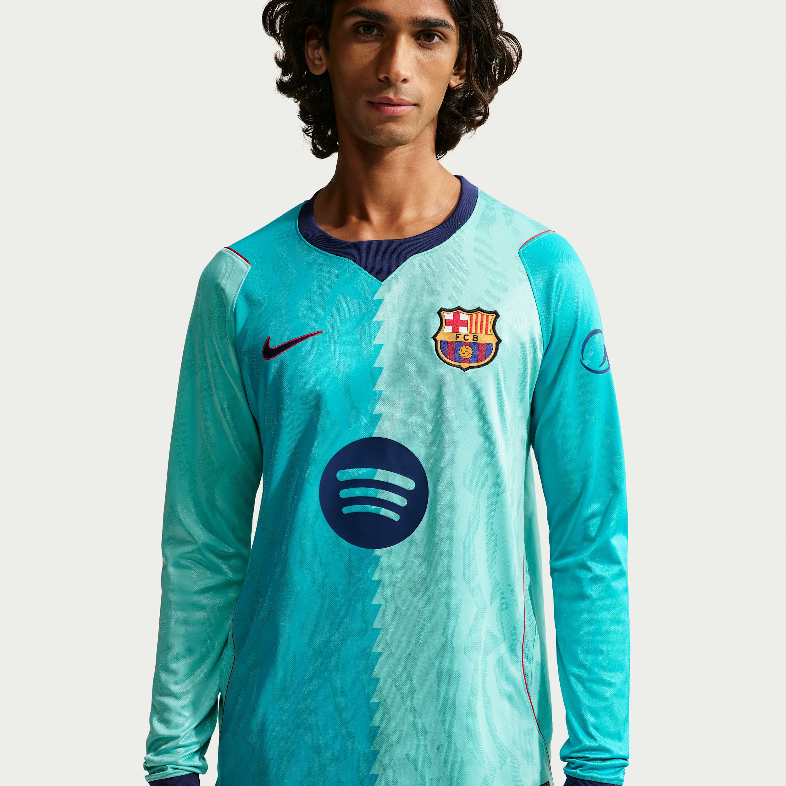 FC Barcelona 2026/27 Stadium Third Nike Men's Dri-FIT Soccer Long-Sleeve Replica Jersey in Green | IW9275-341