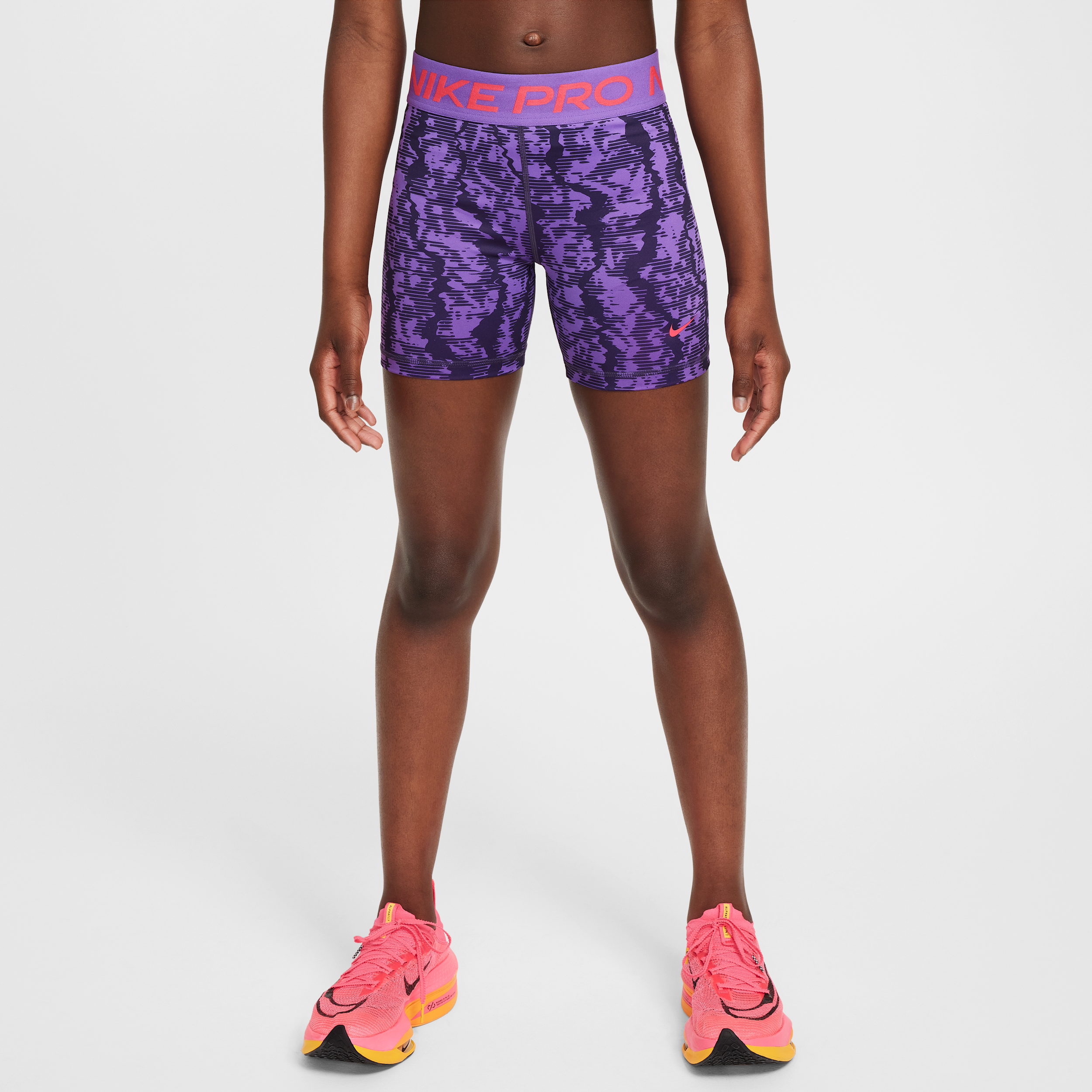 Women's Nike Pro Girls' Dri-FIT 3" Shorts in Purple | FZ5616-573
