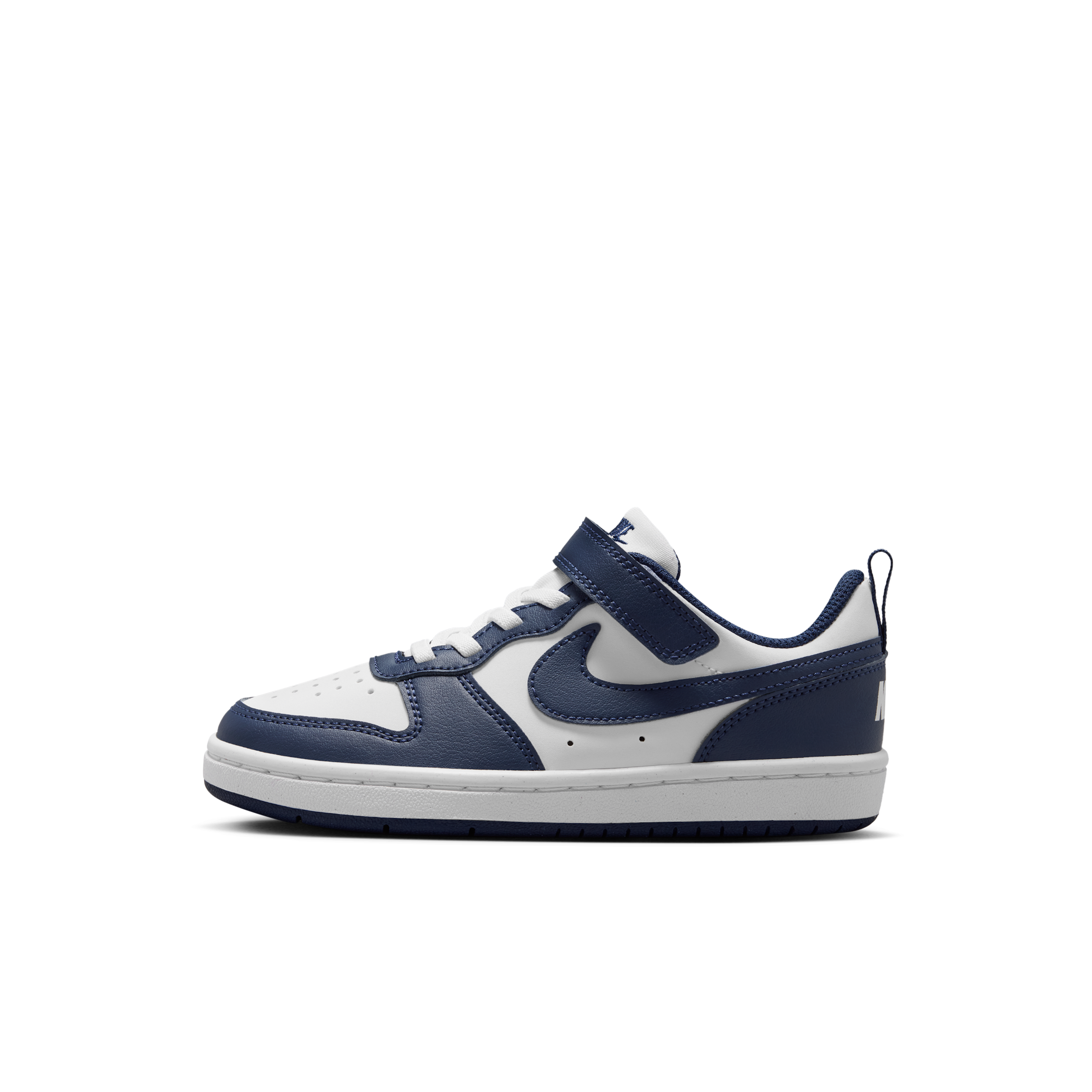 Nike Boys Court Borough Low NB - Preschool Basketball Shoes - Midnight Navy / White / White Size 13.0