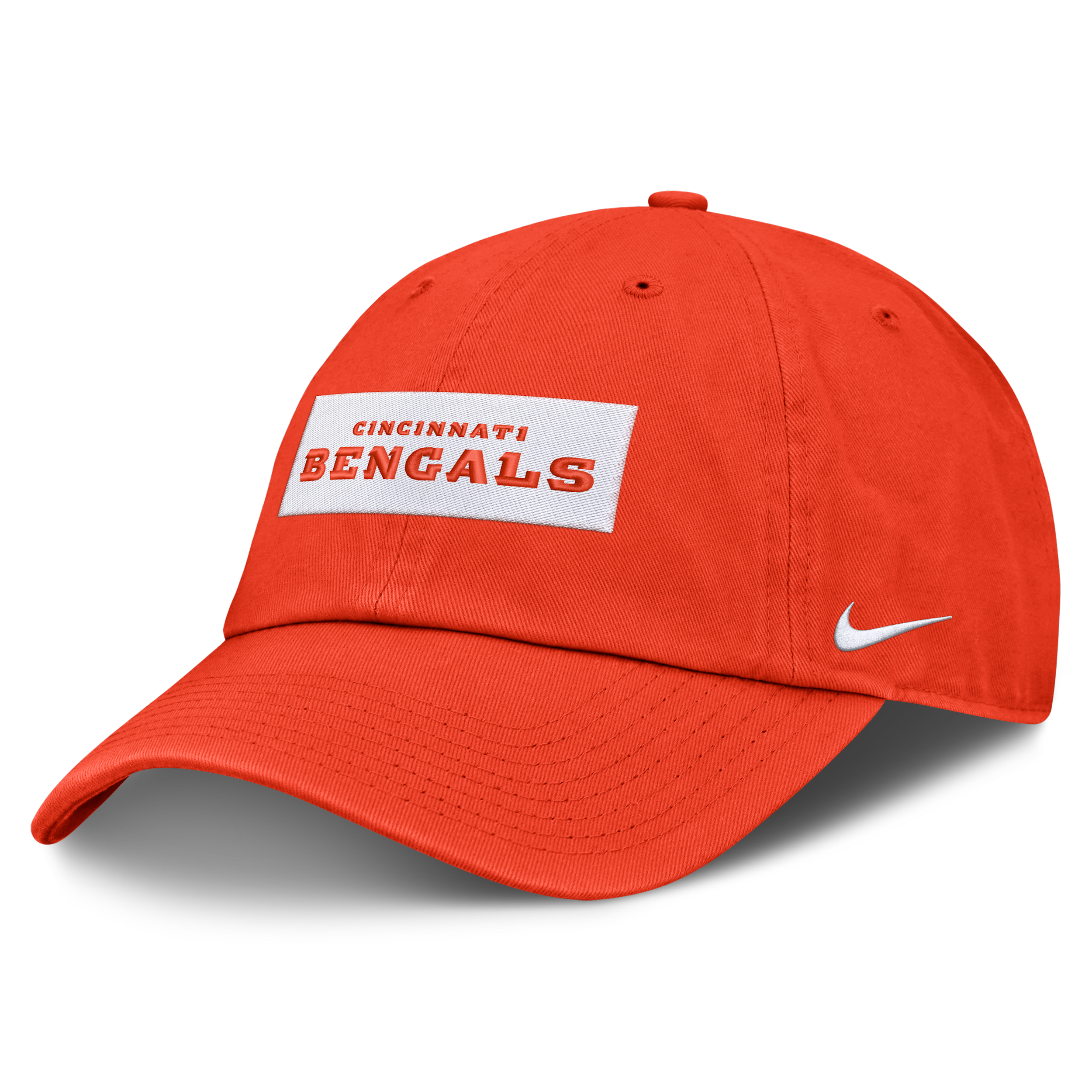 Cincinnati Bengals Primetime Club Wordmark Nike Men's NFL Adjustable Hat in Orange | NF0289L9A-ZW0
