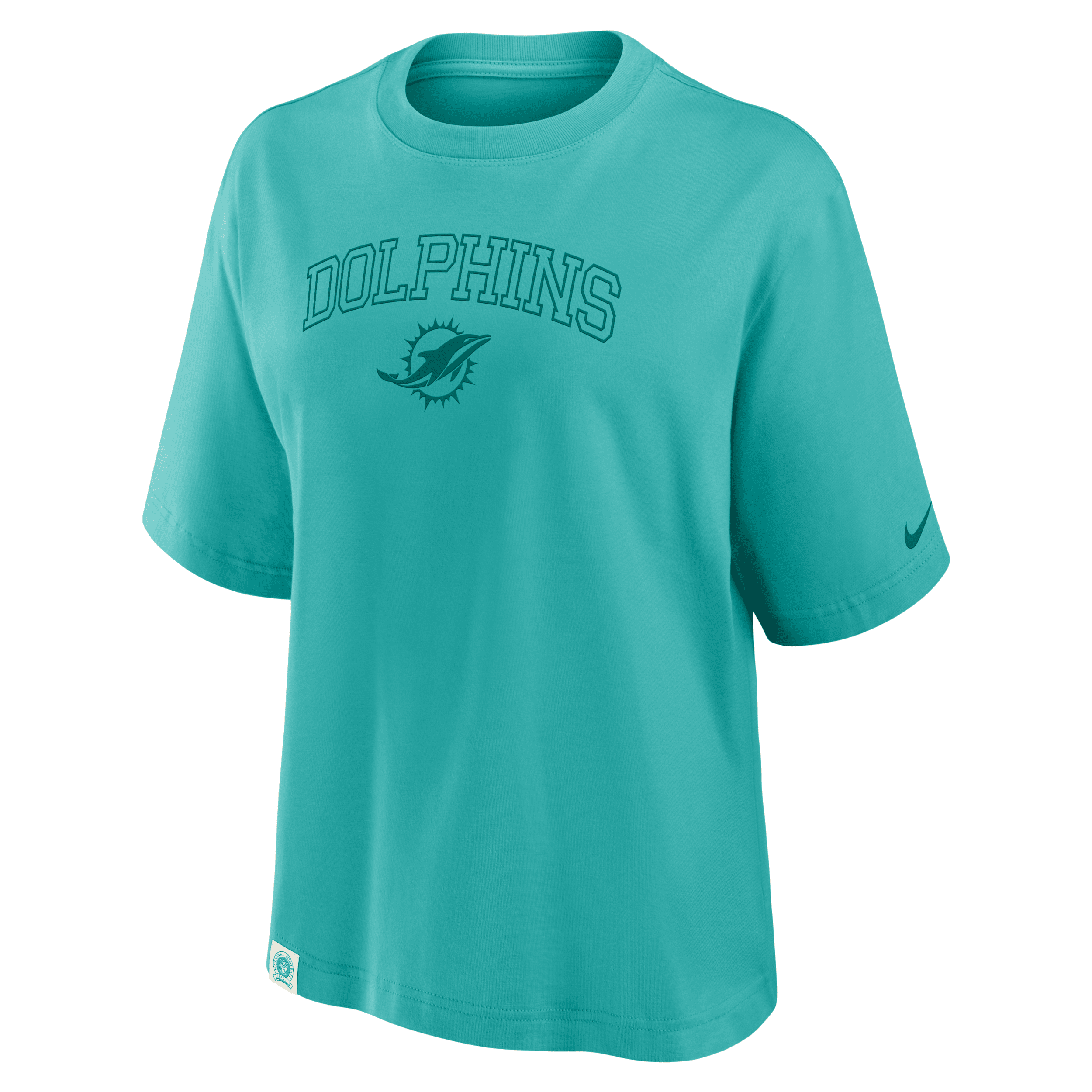 Nike Aqua Miami Dolphins Glory Arch Boxy T-shirt
