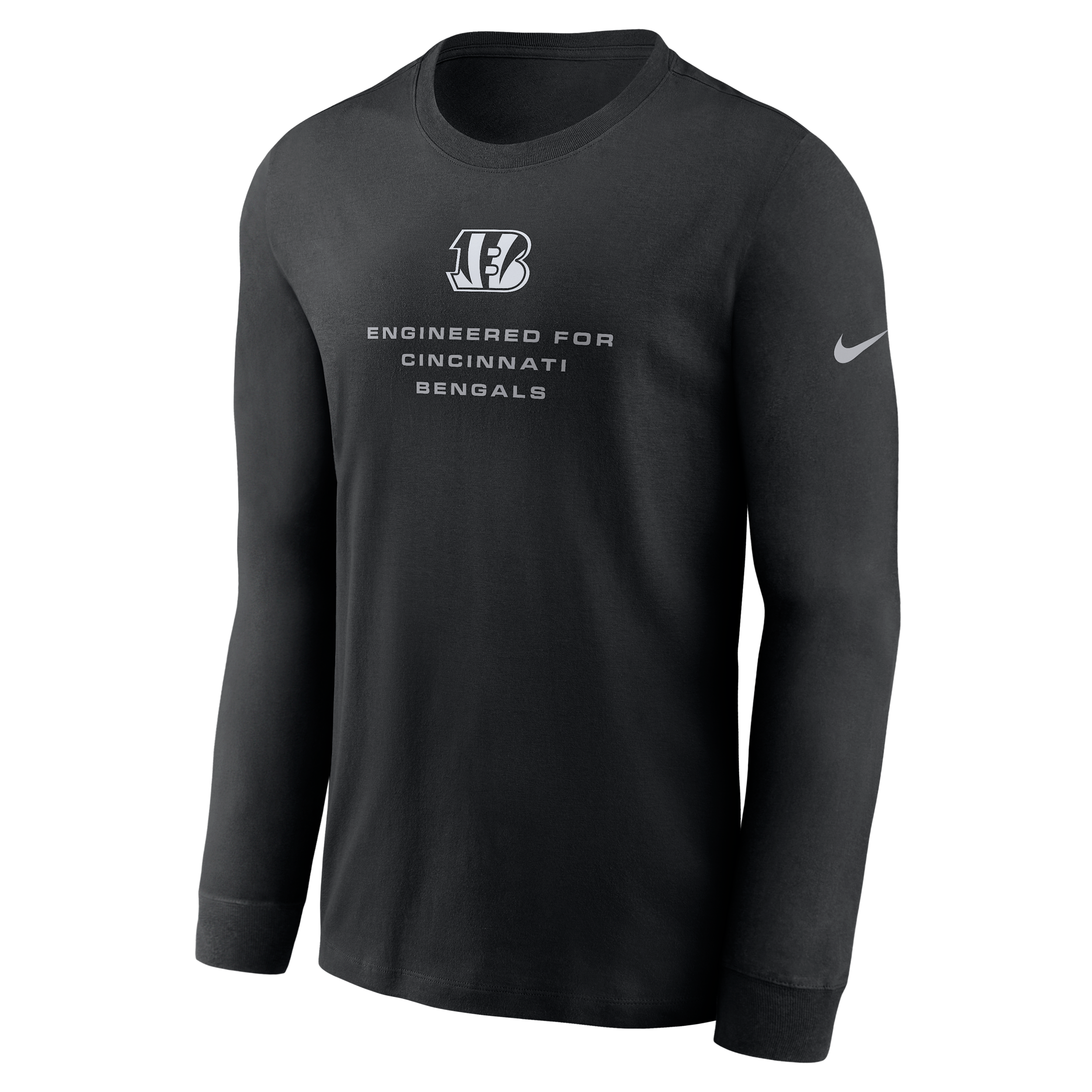 Cincinnati Bengals Team Issue Nike Men's Dri-FIT NFL Long-Sleeve T-Shirt in Black | 02EW00A9A-ZSZ