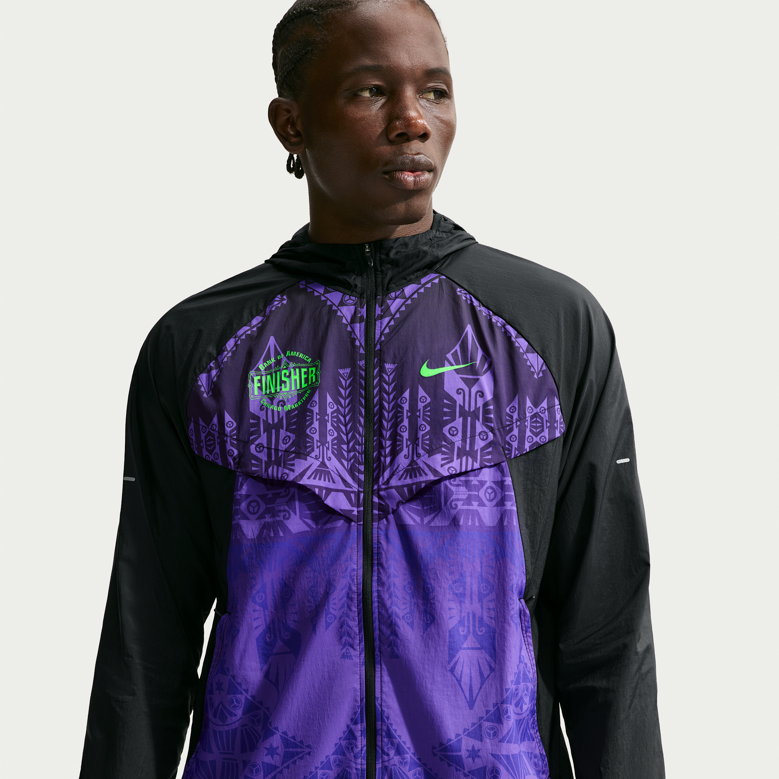 Nike Men's Stride Repel UV Protection Running Jacket in Purple | IQ0333-529