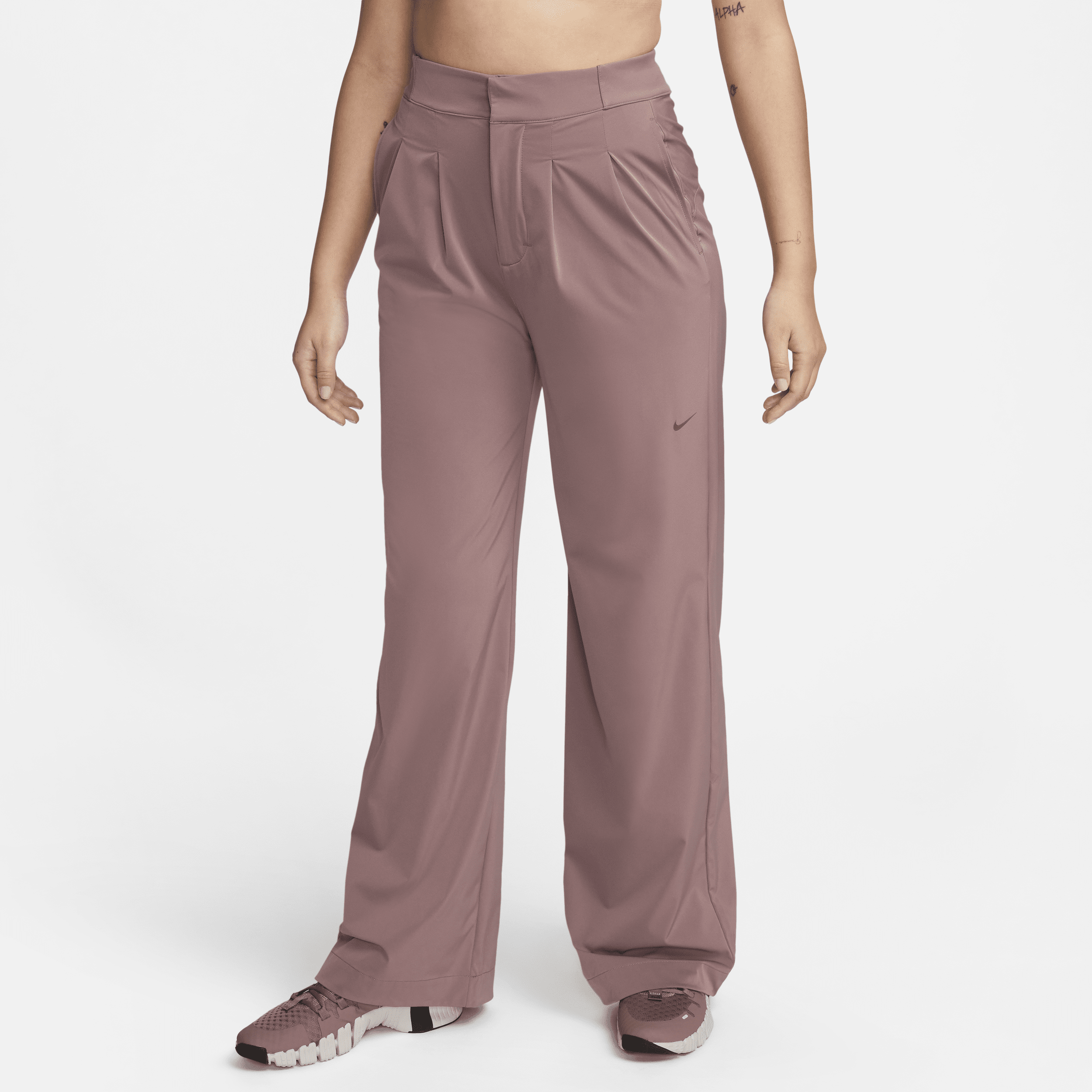 Shop Nike Women's Bliss Dri-fit Trousers In Purple