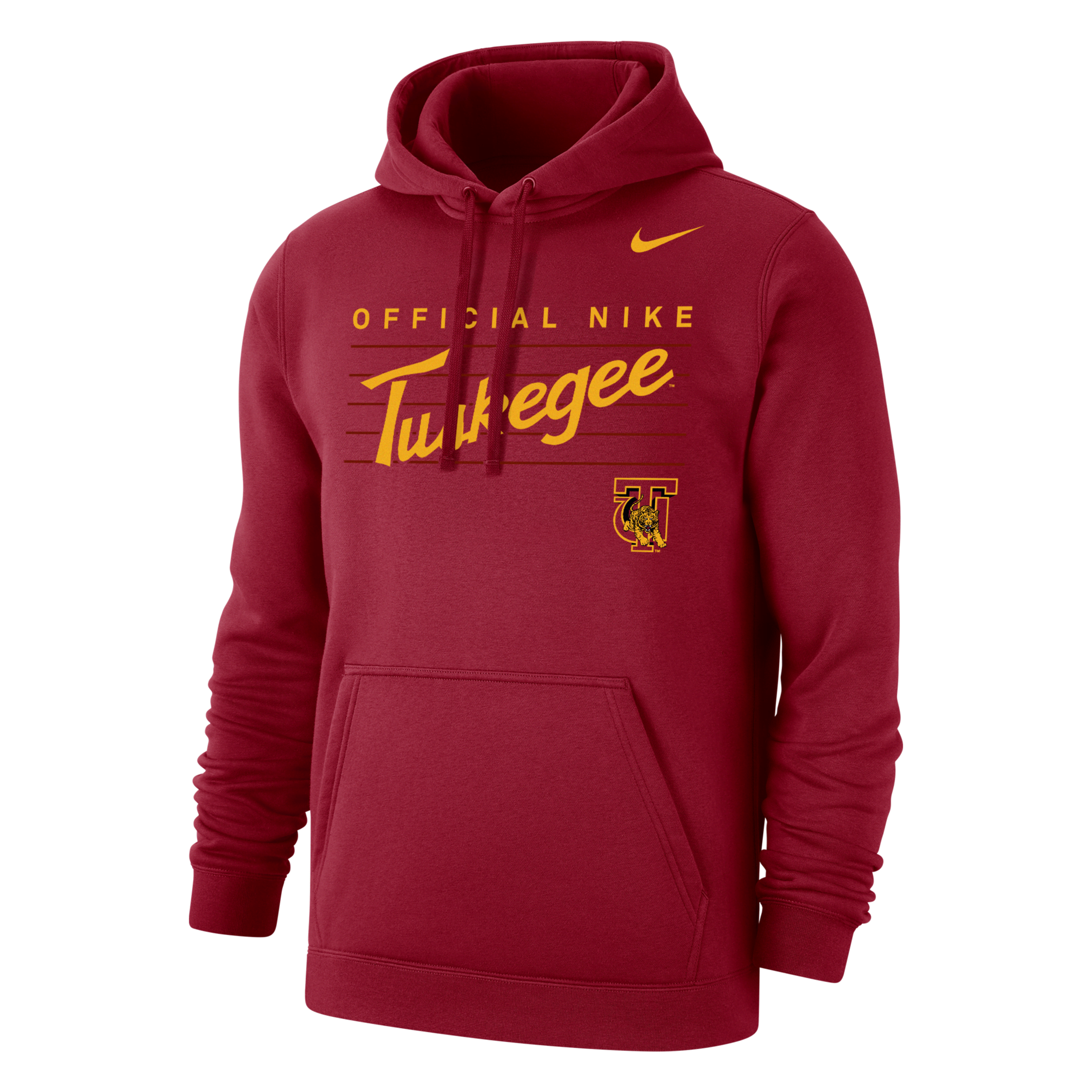 Nike Men's College Club Fleece (tuskegee) Hoodie In Red