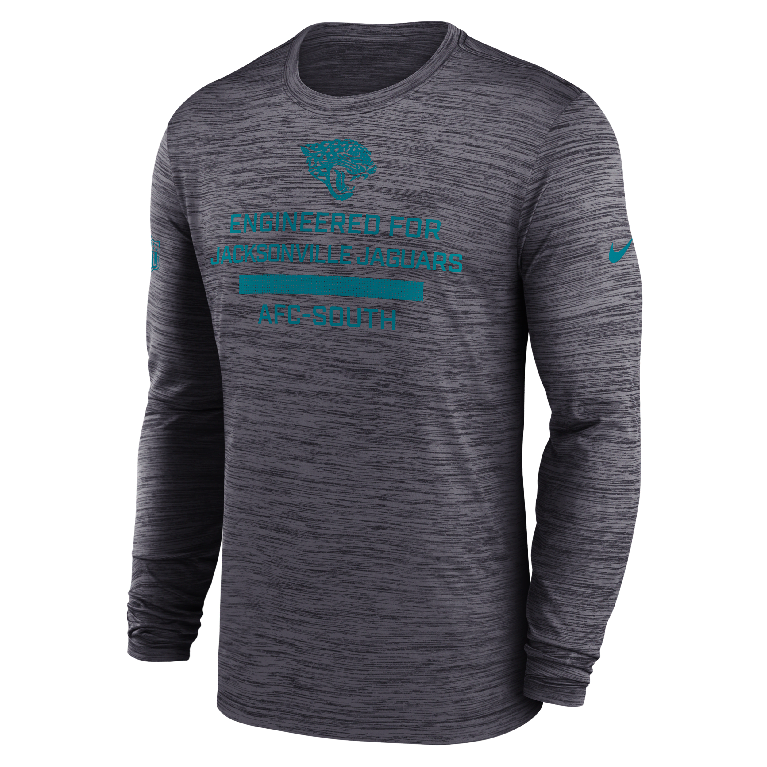 Nike Jacksonville Jaguars Sideline Team Issue Velocity  Men's Dri-fit Nfl Long-sleeve T-shirt In Gray