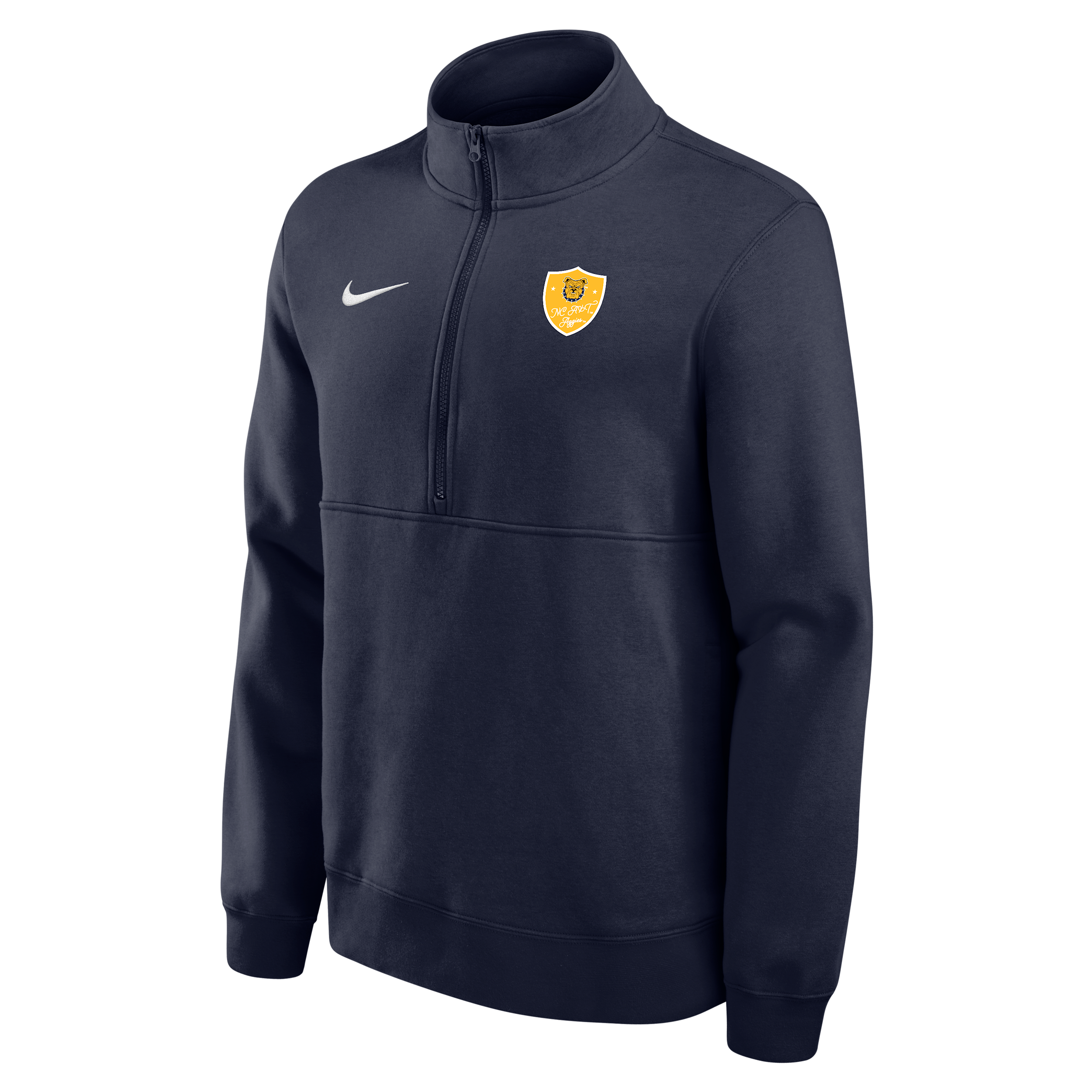 Nike Men's College Club Fleece (north Carolina At&t University) 1/4 Zip Top In Blue