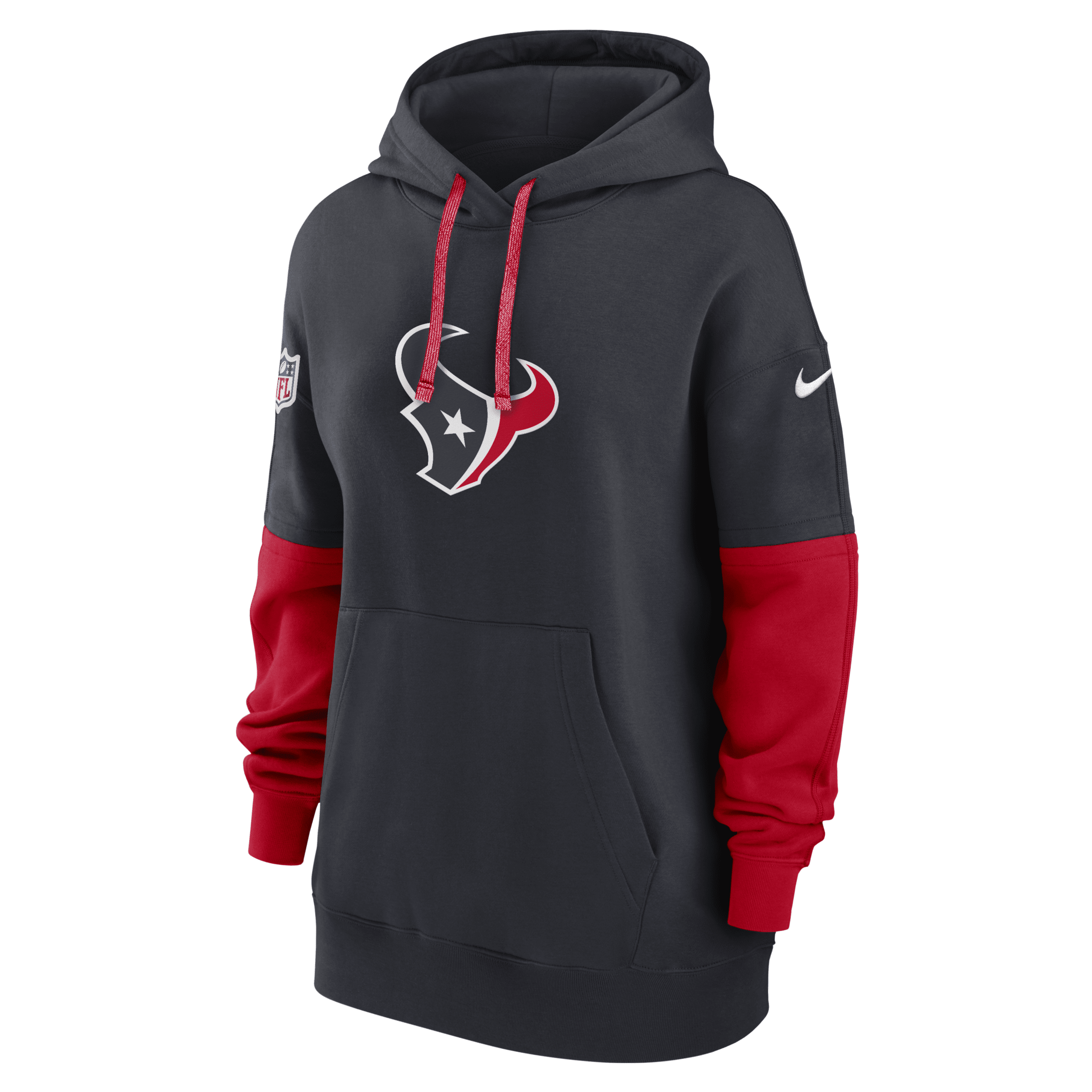 Nike Women's Navy Houston Texans 2024 Sideline Essential Fleece Pullover Hoodie In Blue