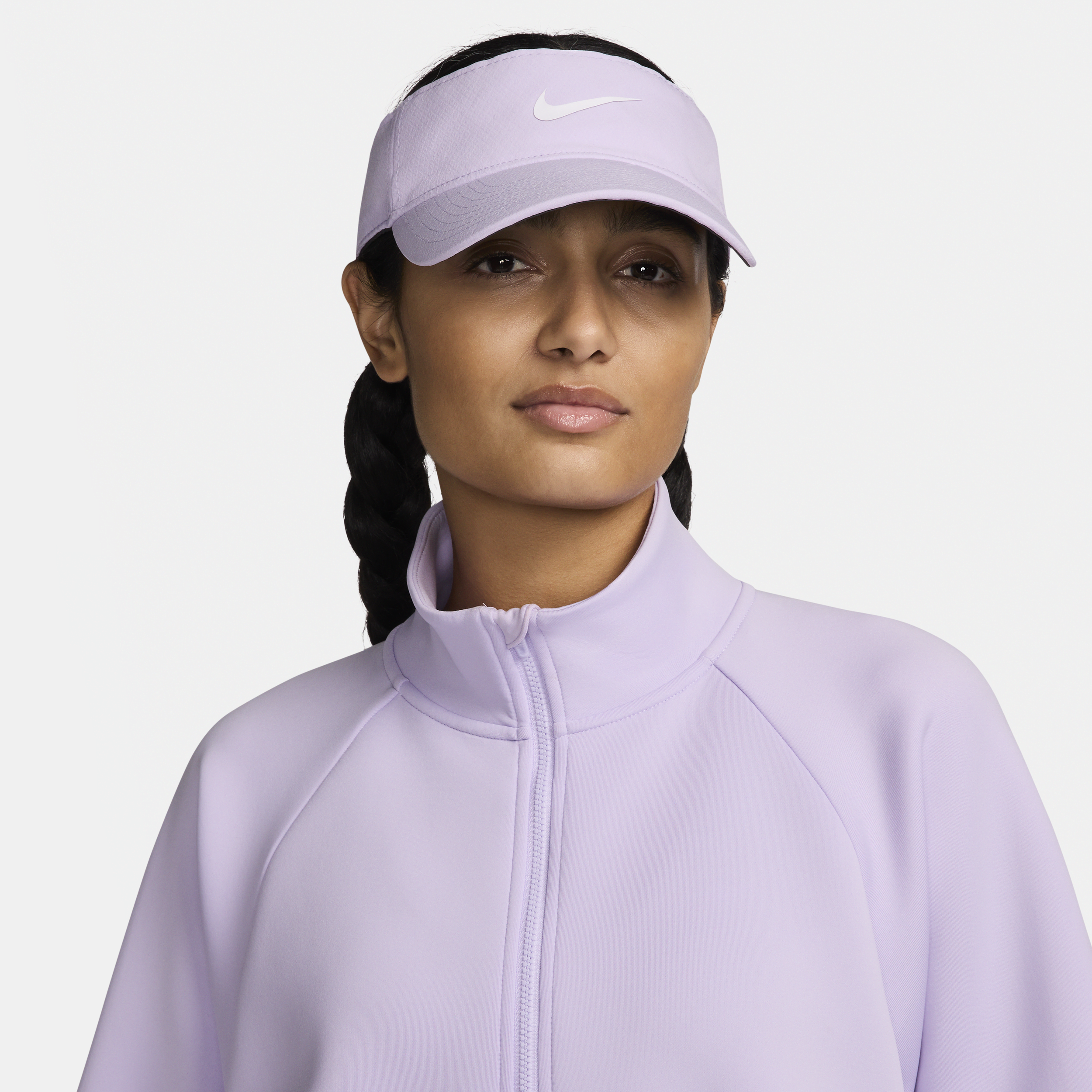 Shop Nike Unisex Dri-fit Ace Swoosh Visor In Purple