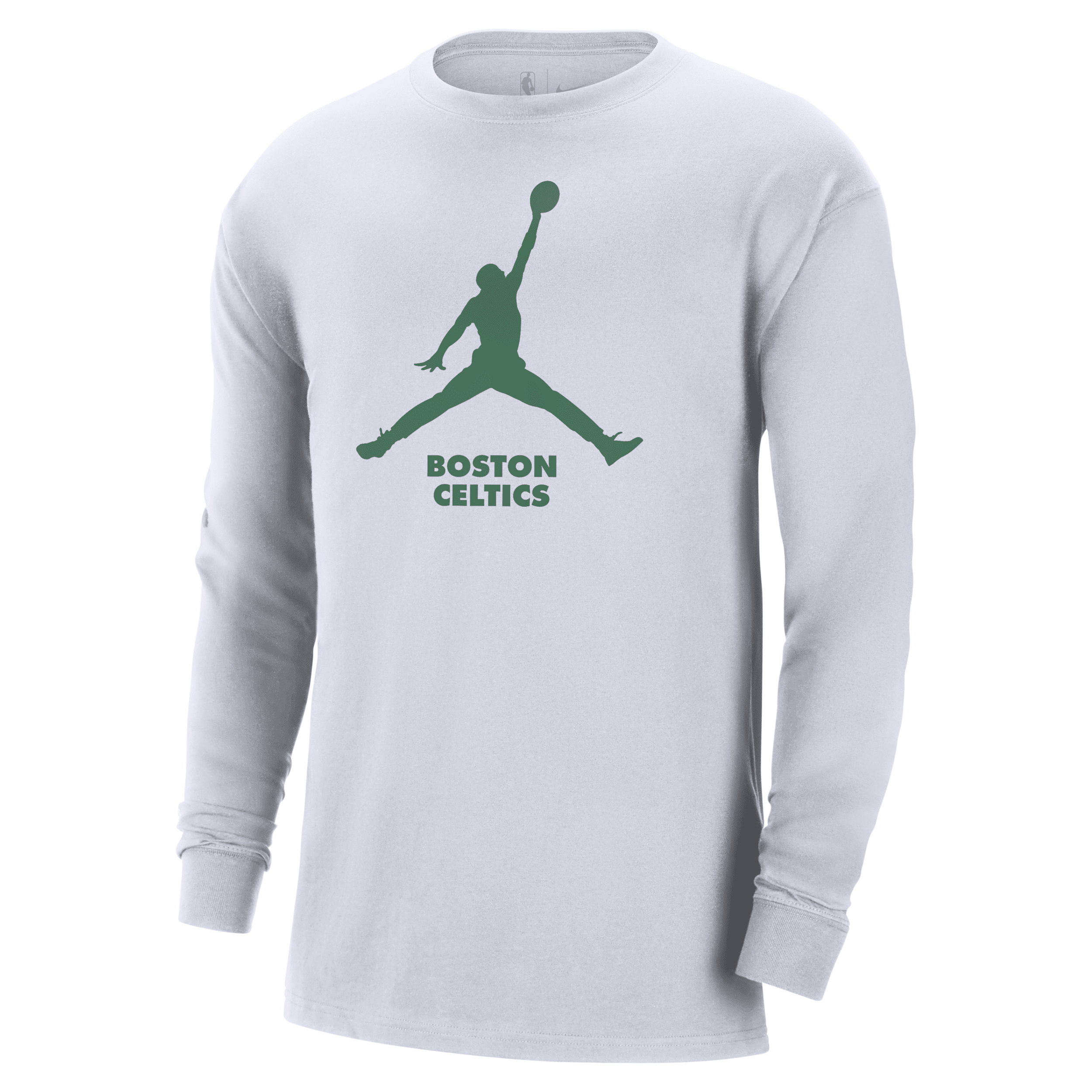 Jordan Men's Boston Celtics Essential  Nba Long-sleeve T-shirt In White