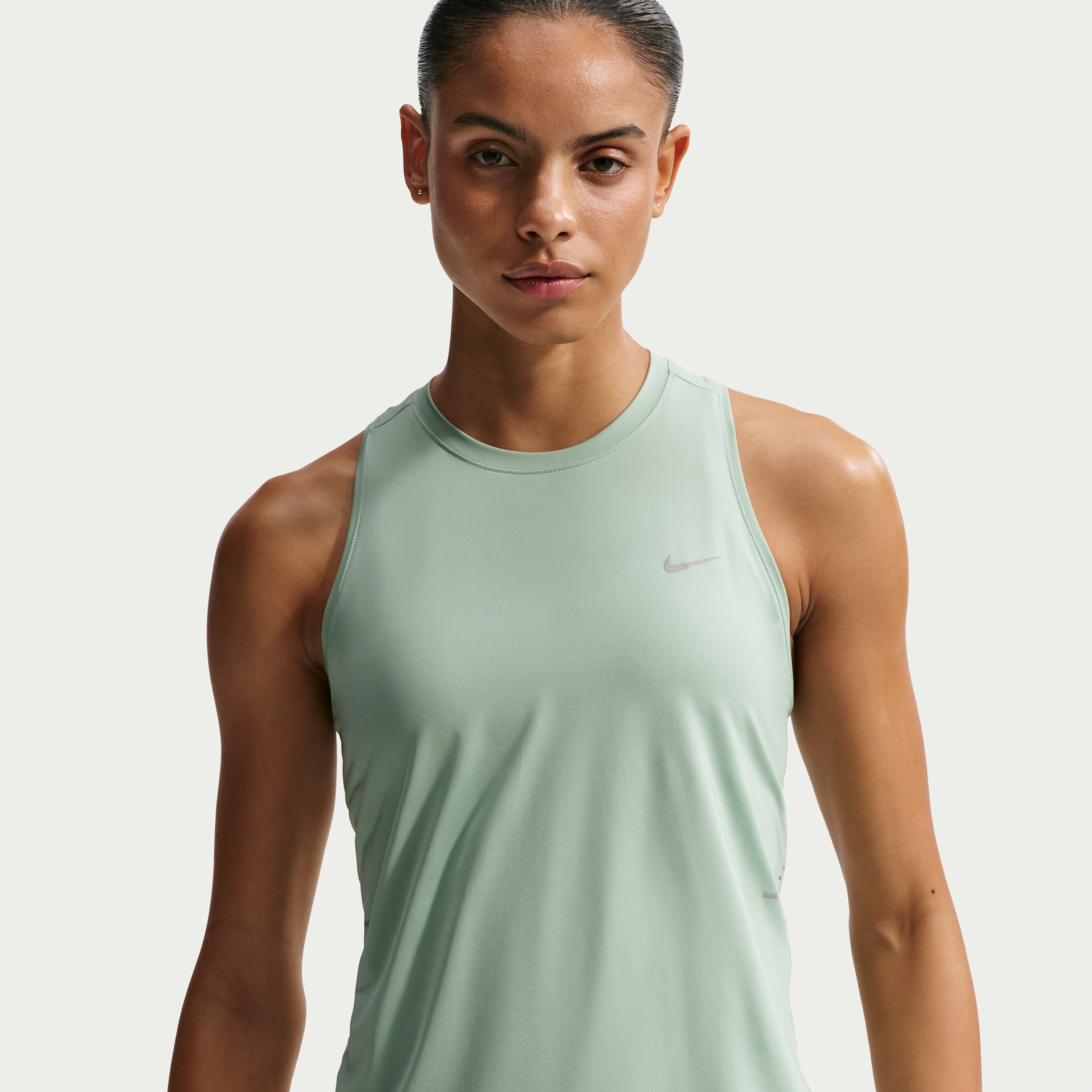 Nike Women's Swift Dri-FIT Running Tank Top in Green | HQ0620-007