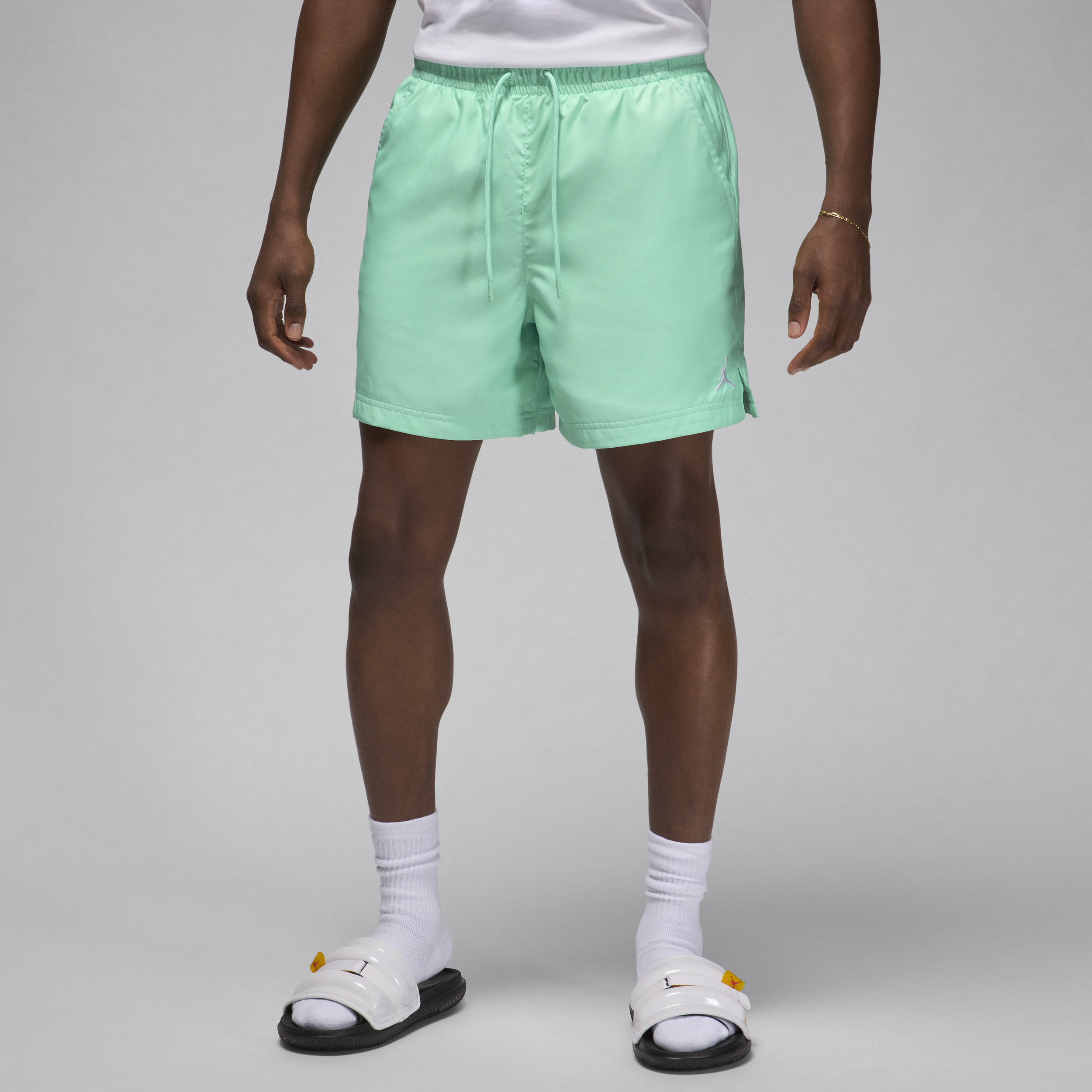 Shop Jordan Men's  Essentials 5" Poolside Shorts In Green