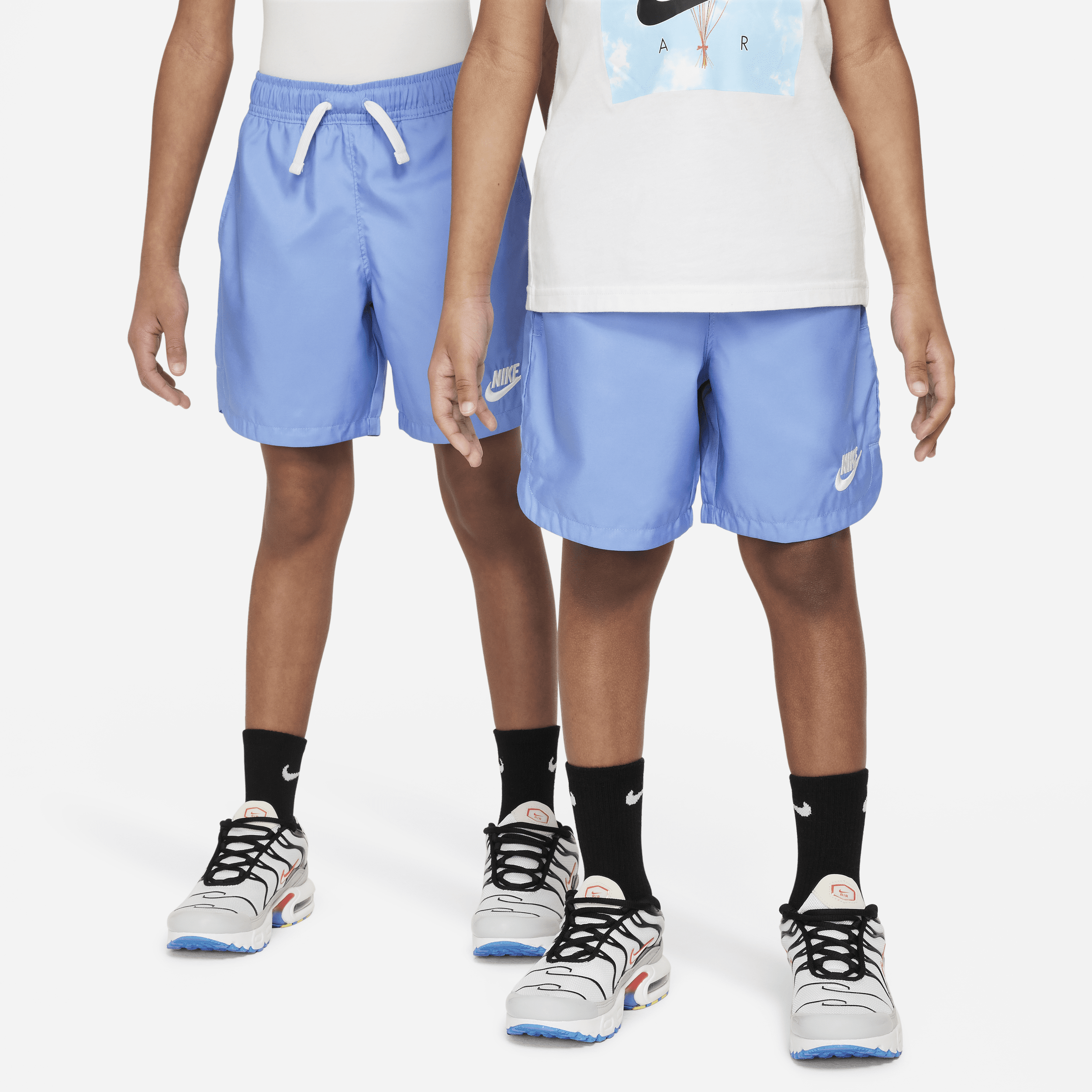 Shop Nike Little Kids' Woven Shorts In Blue