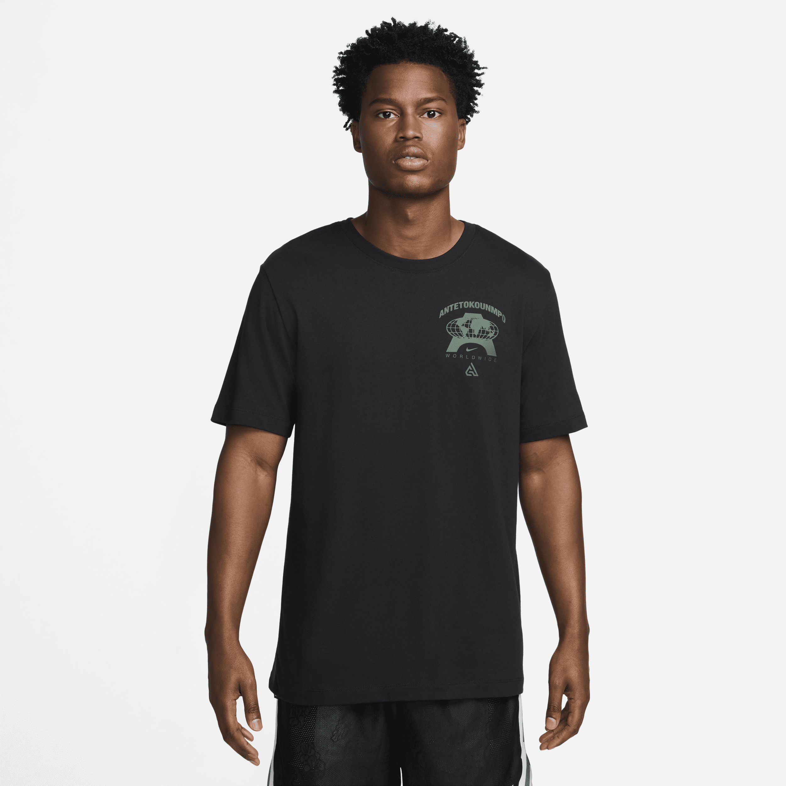 Shop Nike Men's Giannis M90 Basketball T-shirt In Black
