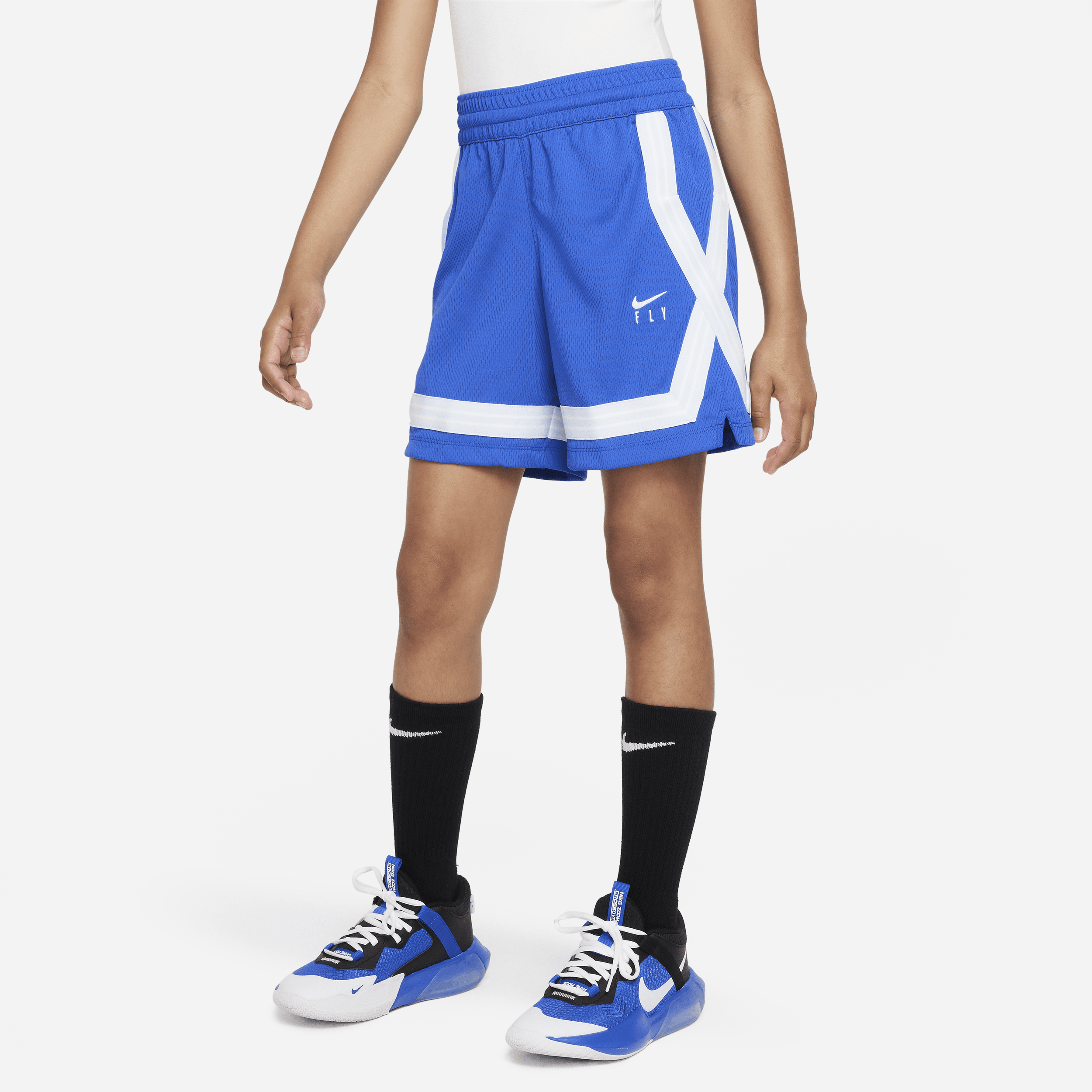 Nike Fly Crossover Big Kids' (girls') Basketball Shorts In Blue