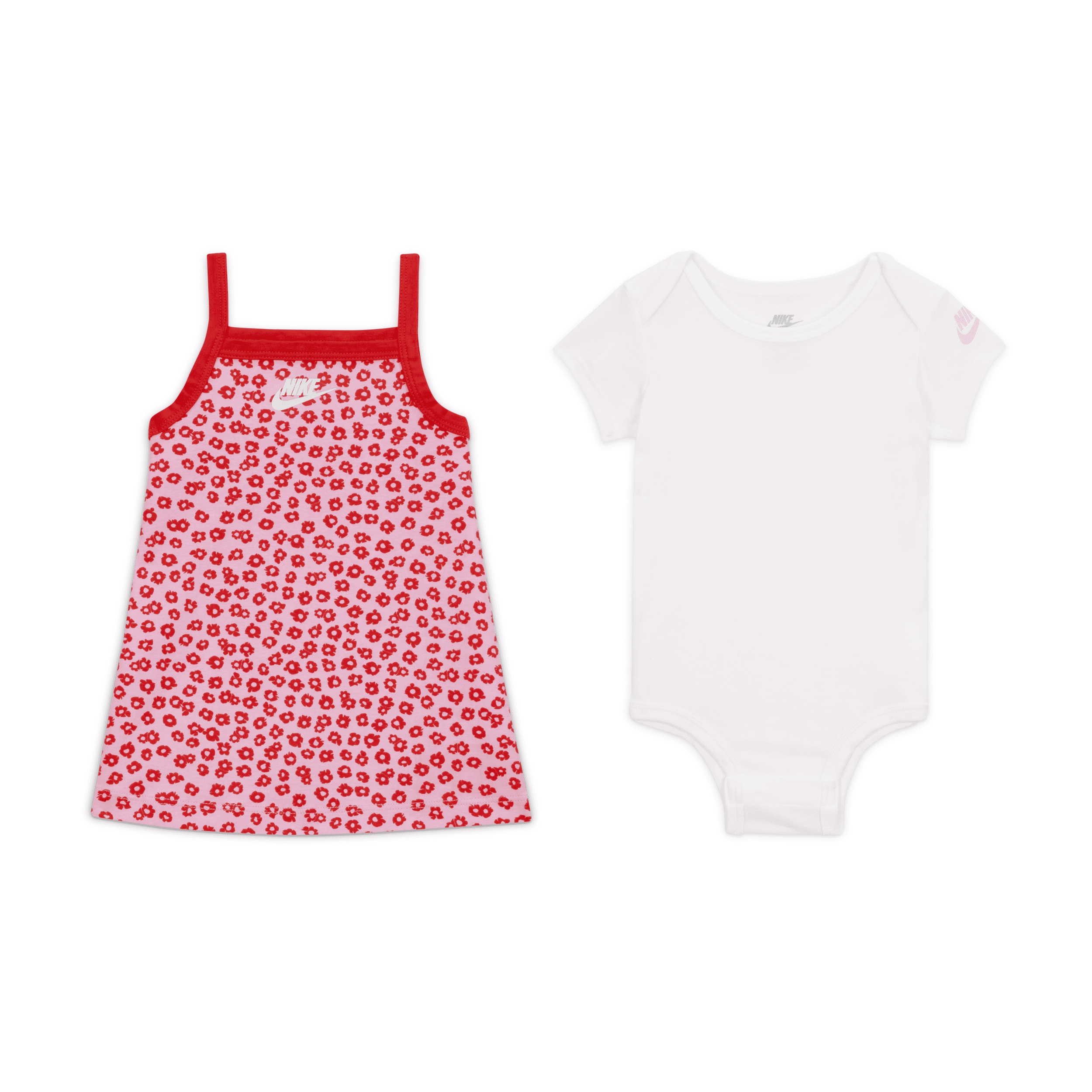 Shop Nike Baby (0-9m) Floral 2-piece Dress Set In Pink