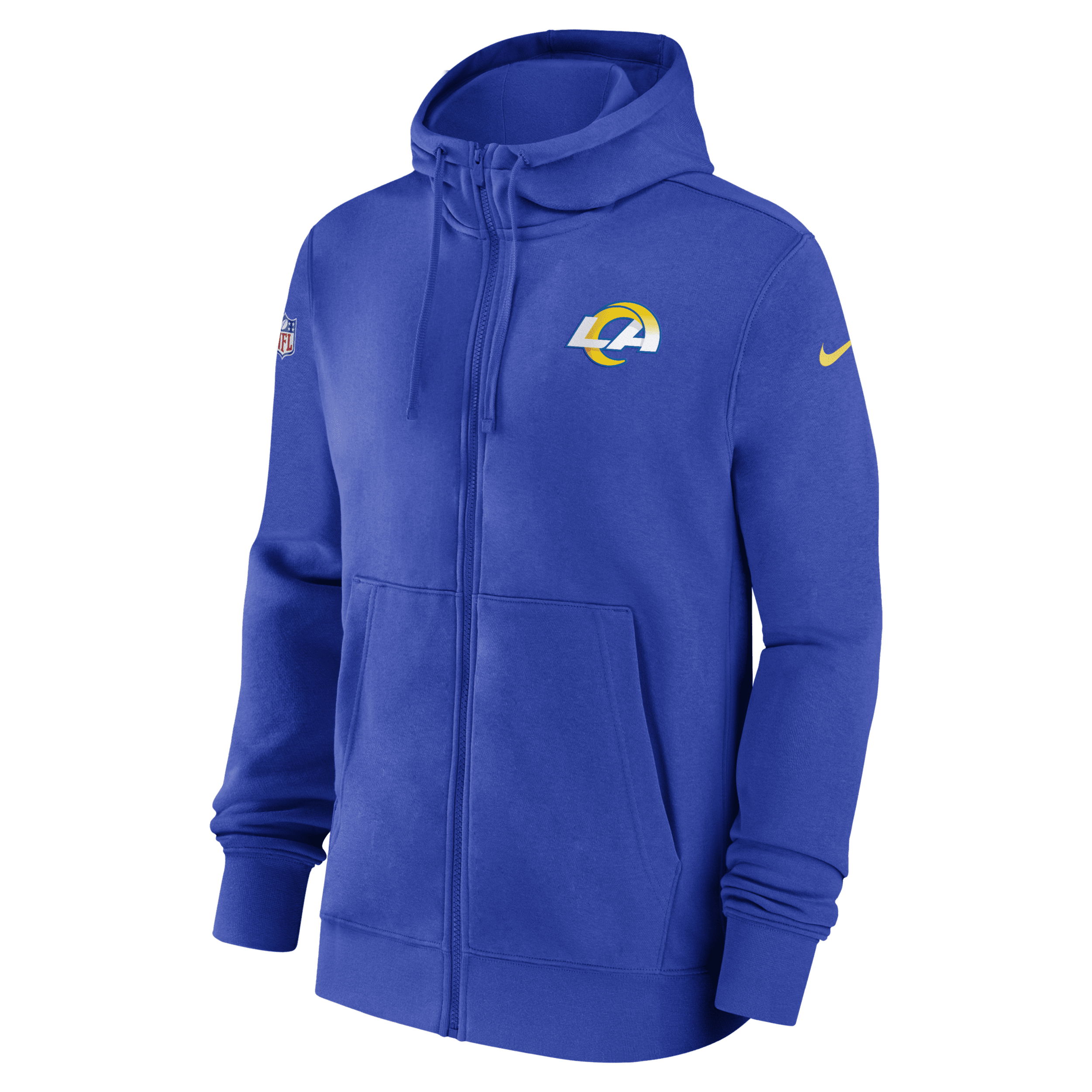 Shop Nike Los Angeles Rams Sideline Club Menâs  Men's Nfl Full-zip Hoodie In Blue