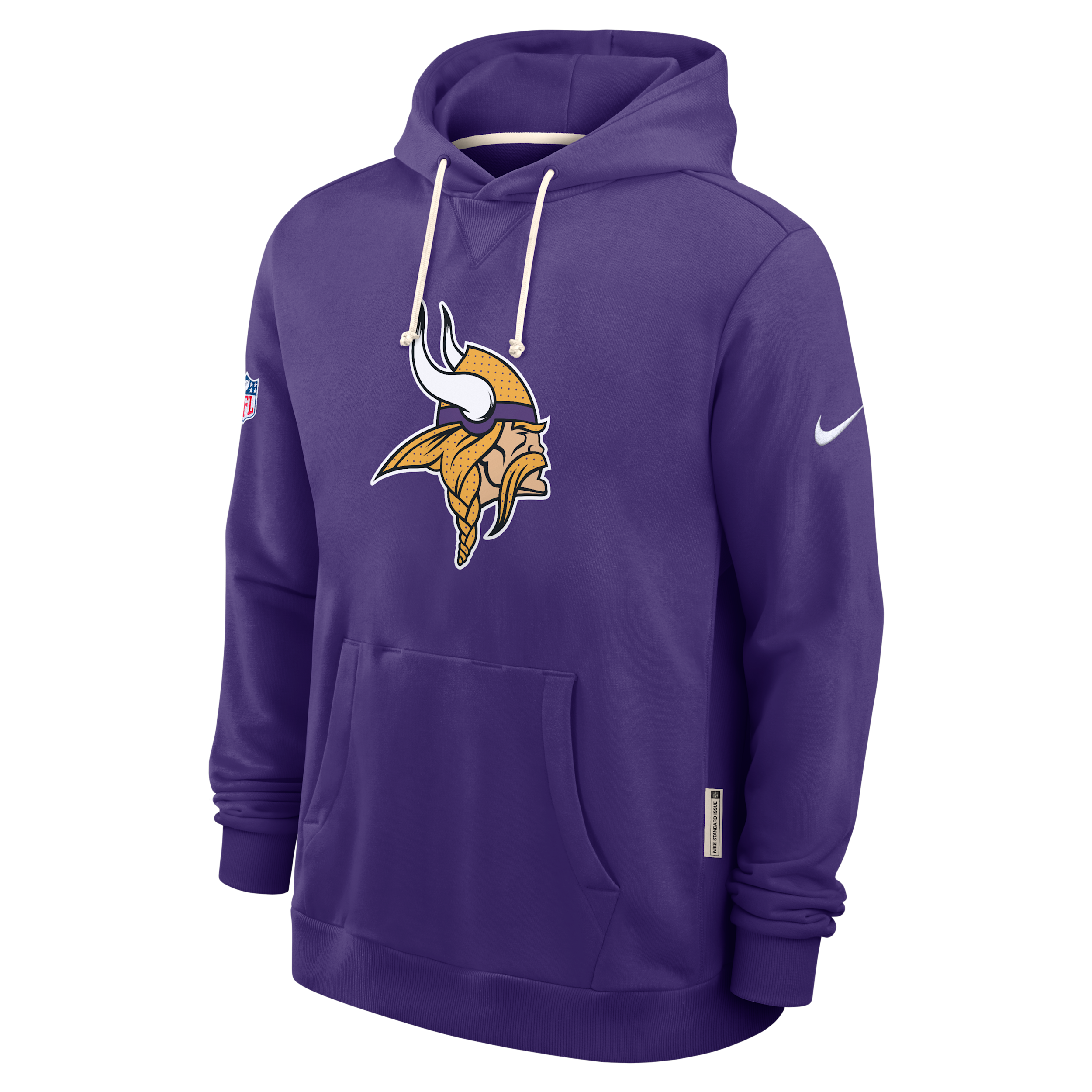 Minnesota Vikings Initial Home Sideline Nike Men's Dri-FIT NFL Pullover Hoodie in Purple | 03AZ51L9M-A0M