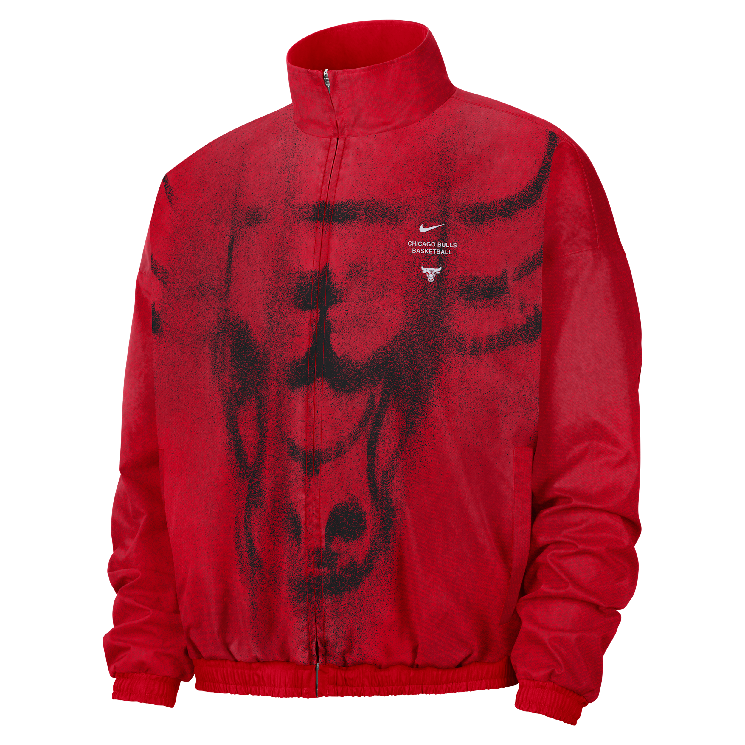 Chicago Bulls Nike Men's Standard Issue Woven Basketball Jacket in Red | II3931-657