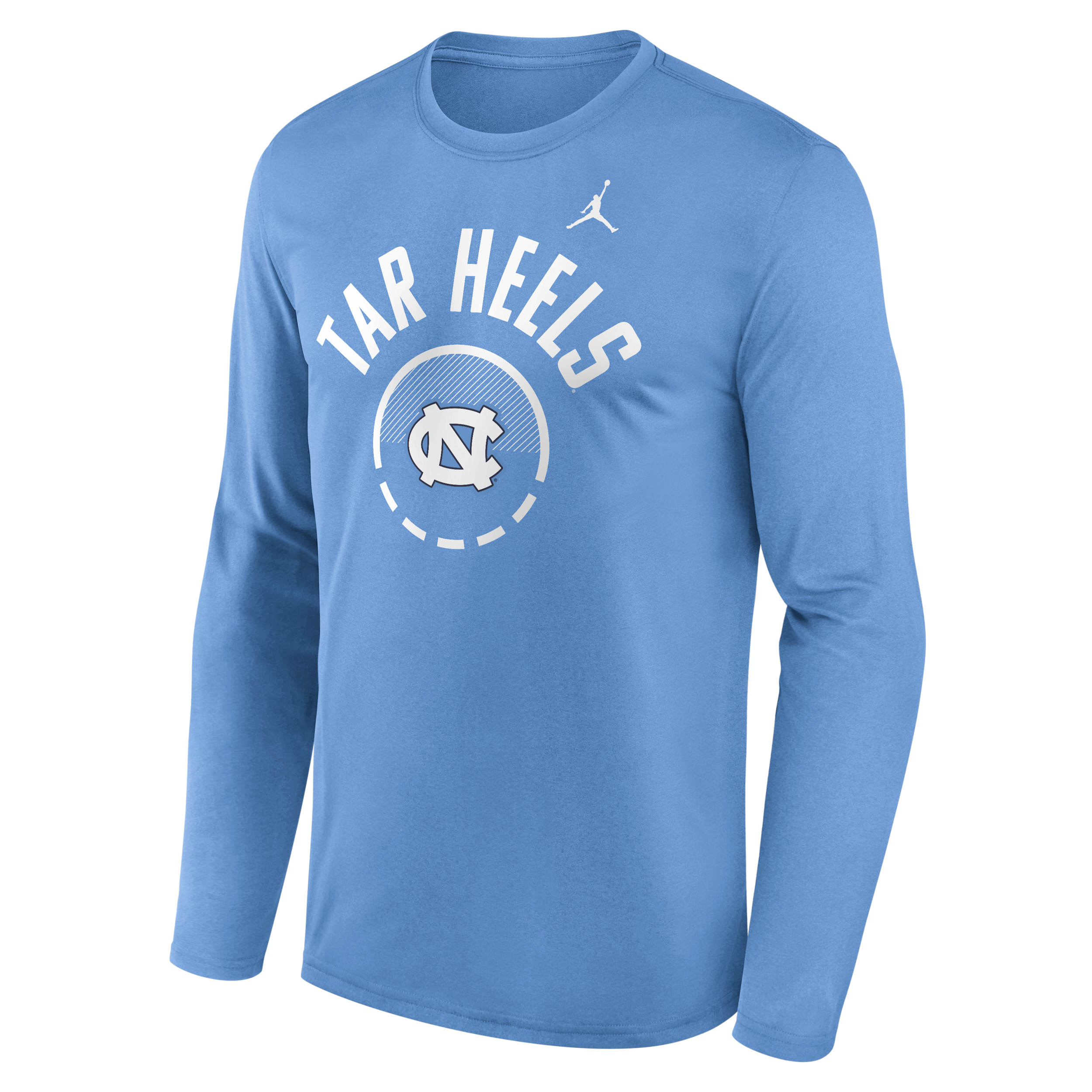 Men's North Carolina Courtside Jordan Brand Dri-FIT College Long-Sleeve T-Shirt in Blue | 0JTJ4EYNCN-FFP