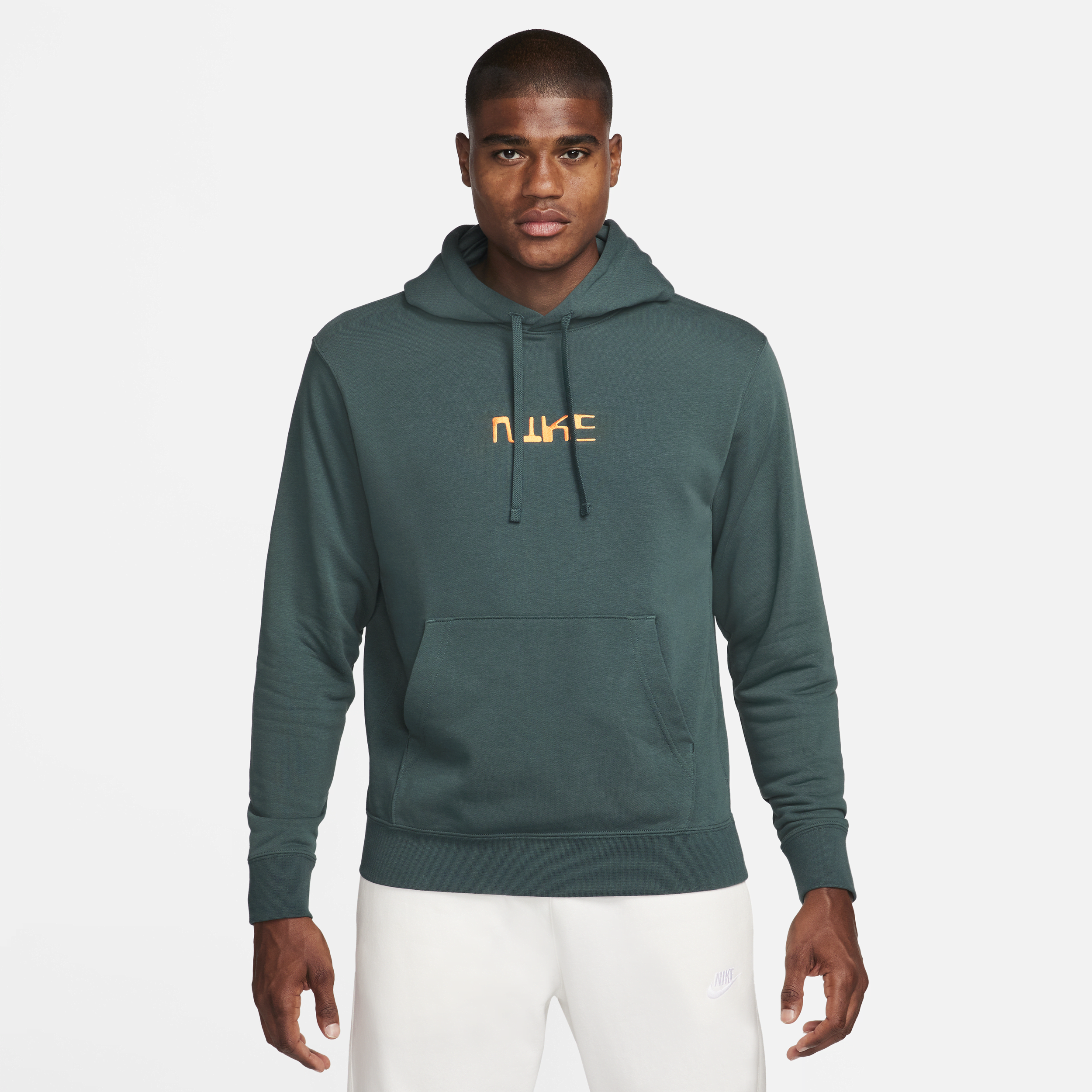 Shop Nike Men's Club Fleece Pullover Soccer Hoodie In Green