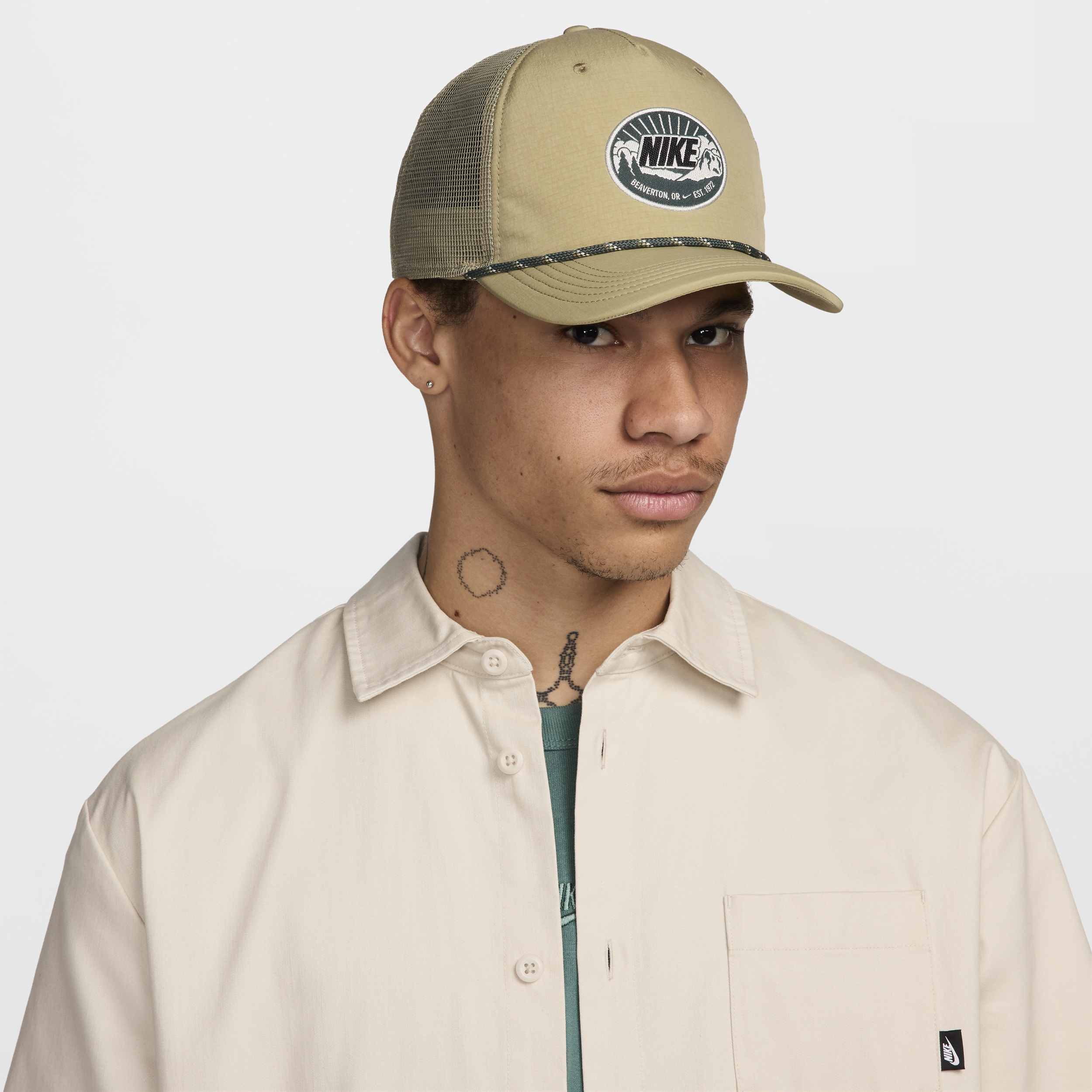 Shop Nike Unisex Rise Structured Curved Bill Cap In Brown