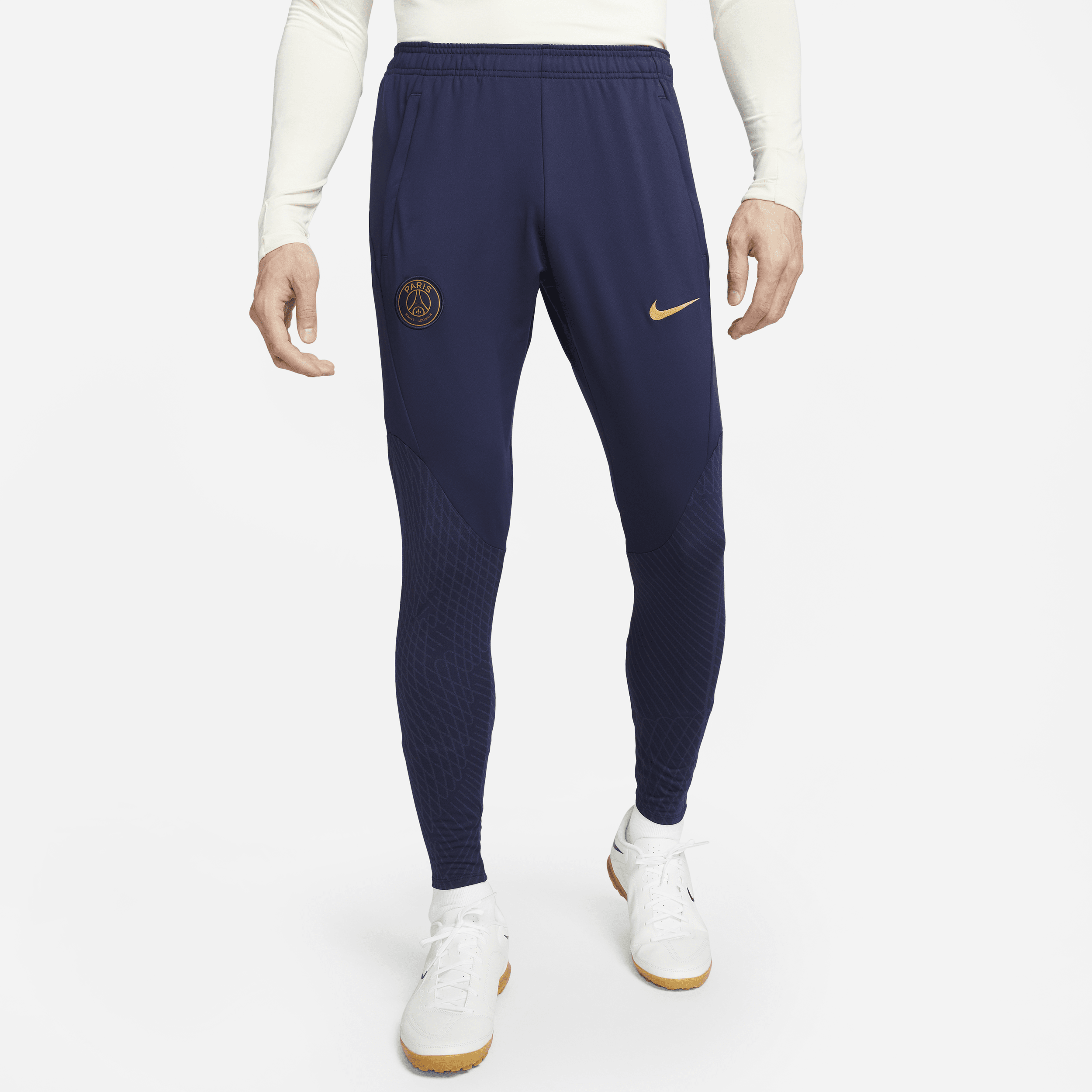 Shop Nike Paris Saint-germain Strike  Men's Dri-fit Knit Soccer Pants In Blue