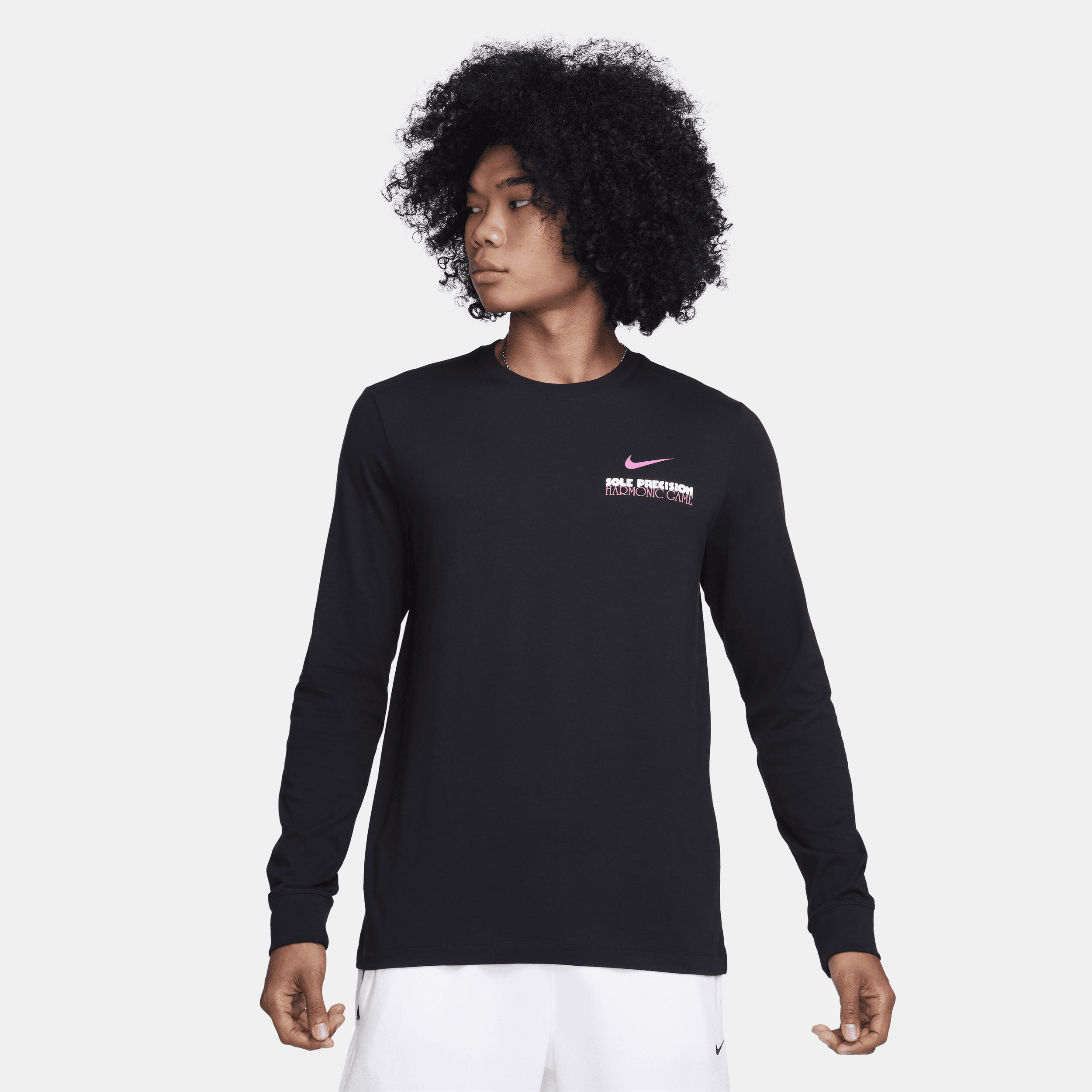 Shop Nike Men's Long-sleeve Basketball T-shirt In Black