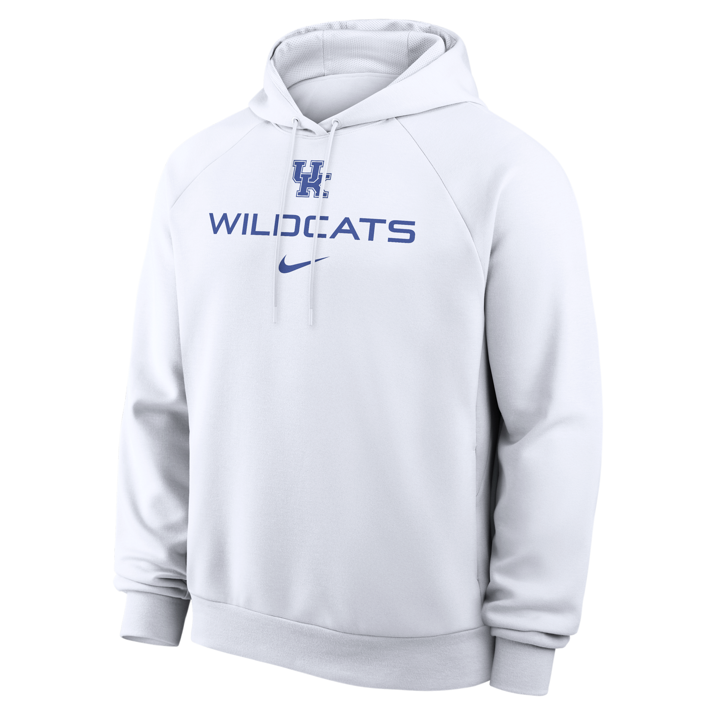Kentucky Premium Performance Nike Men's Dri-FIT College Pullover Hoodie in White | 03EJ10ANKY-YT6