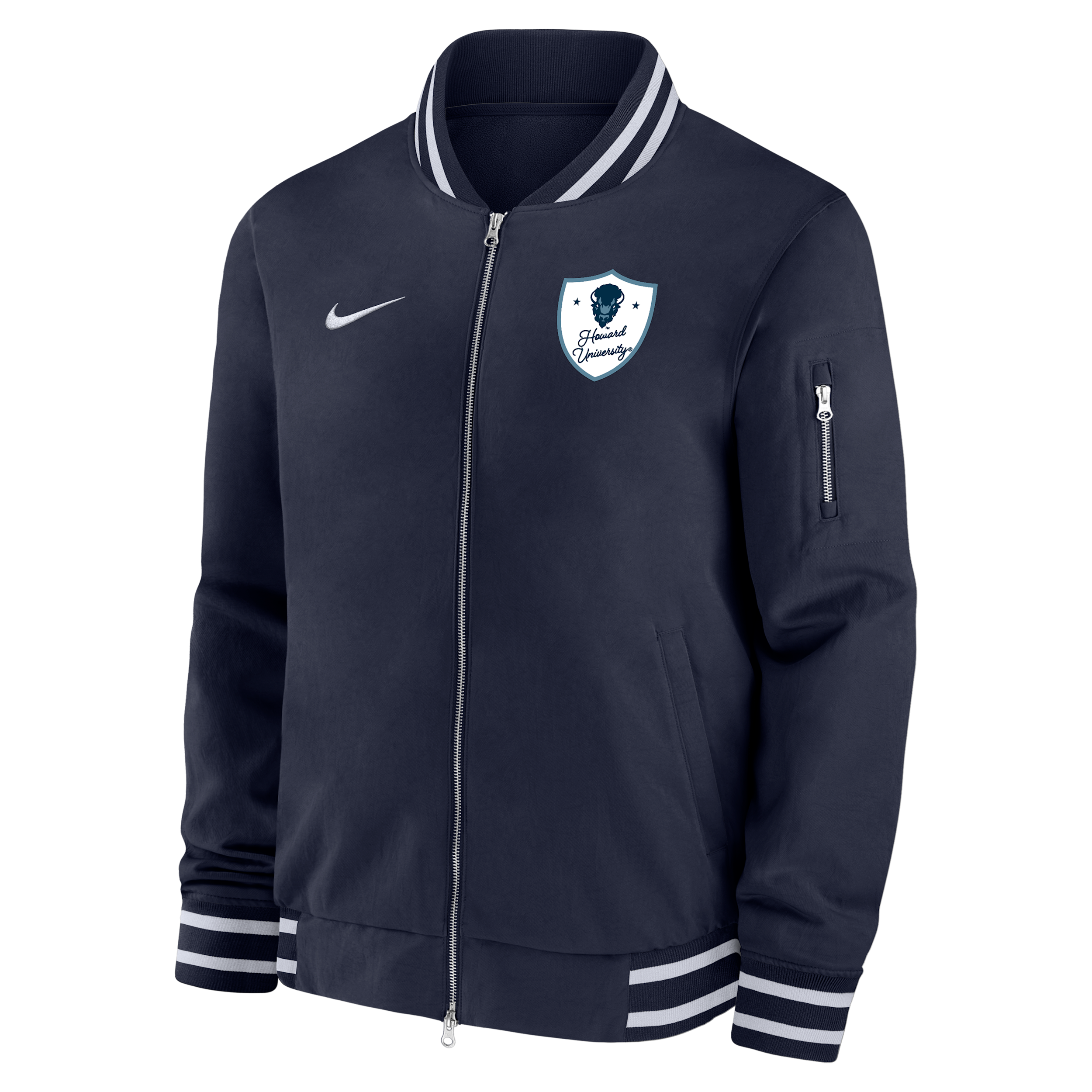 Nike Men's College (Howard University) Bomber Jacket in Blue | M62424HOWD25-NVY