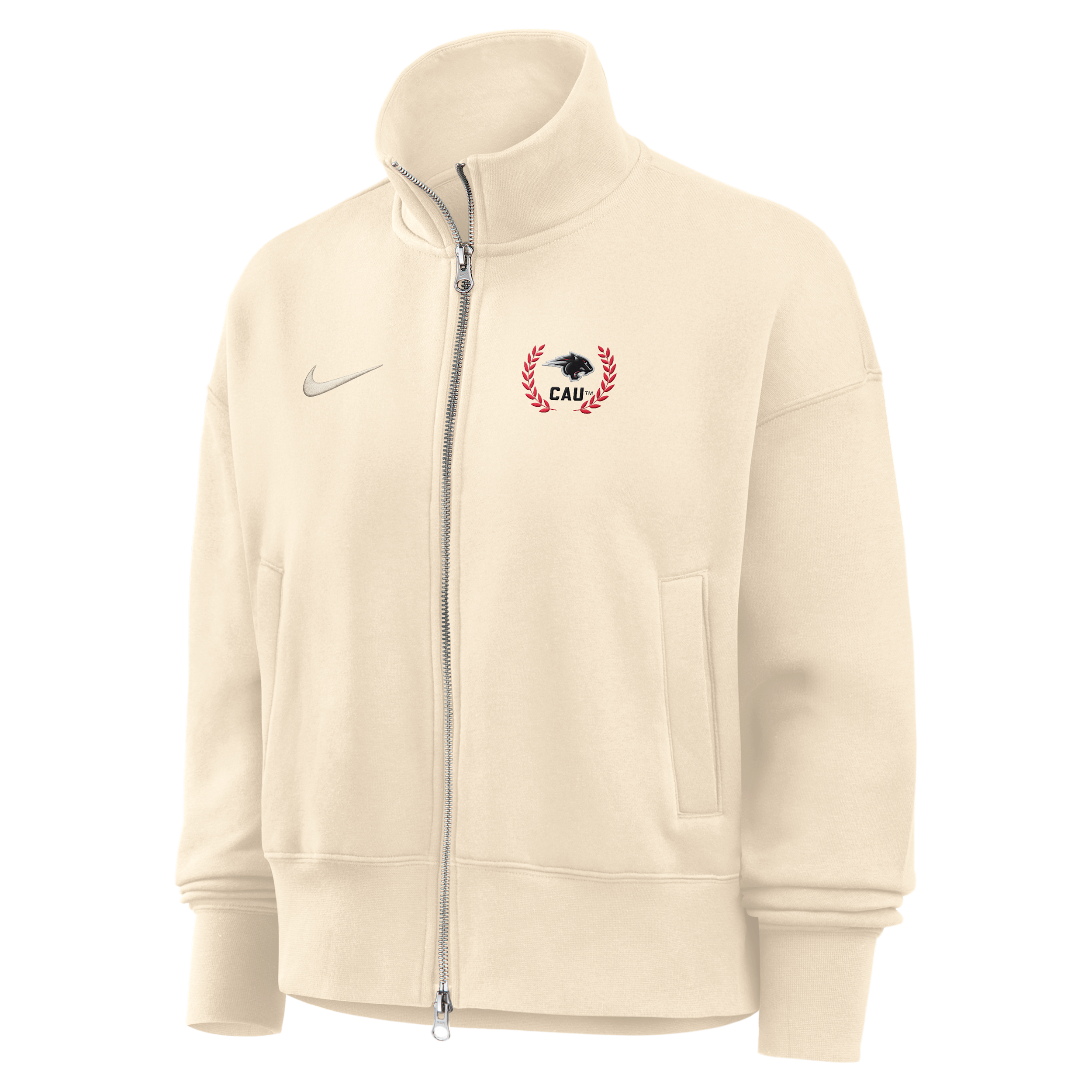 Nike Women's College (Clark Atlanta University) Nike Women's Phoenix Fleece Track Jacket in Brown | ZW052NCLAU26-NAT