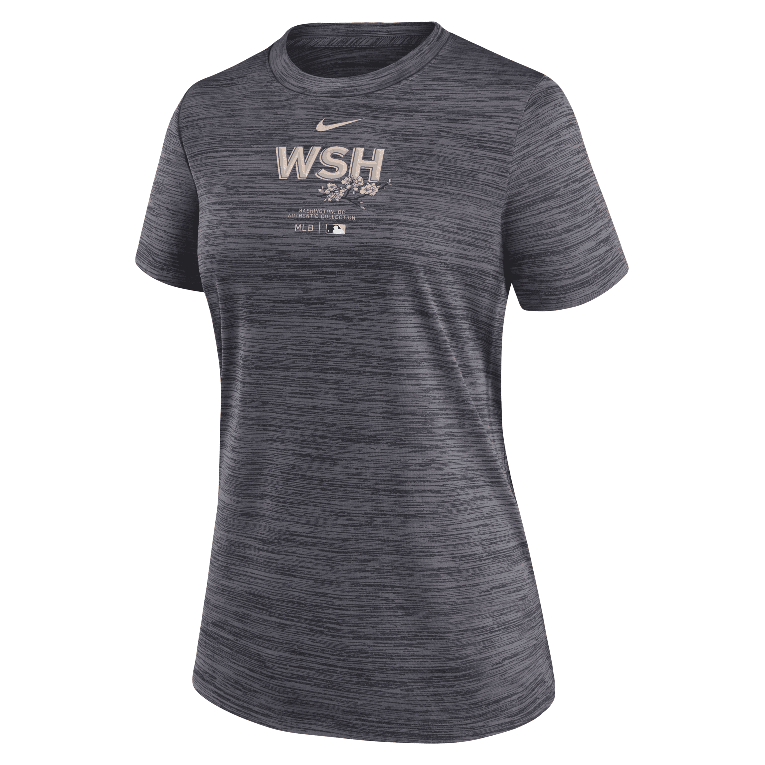Shop Nike Washington Nationals Authentic Collection City Connect Practice Velocity  Women's Dri-fit Mlb T-shir In Black