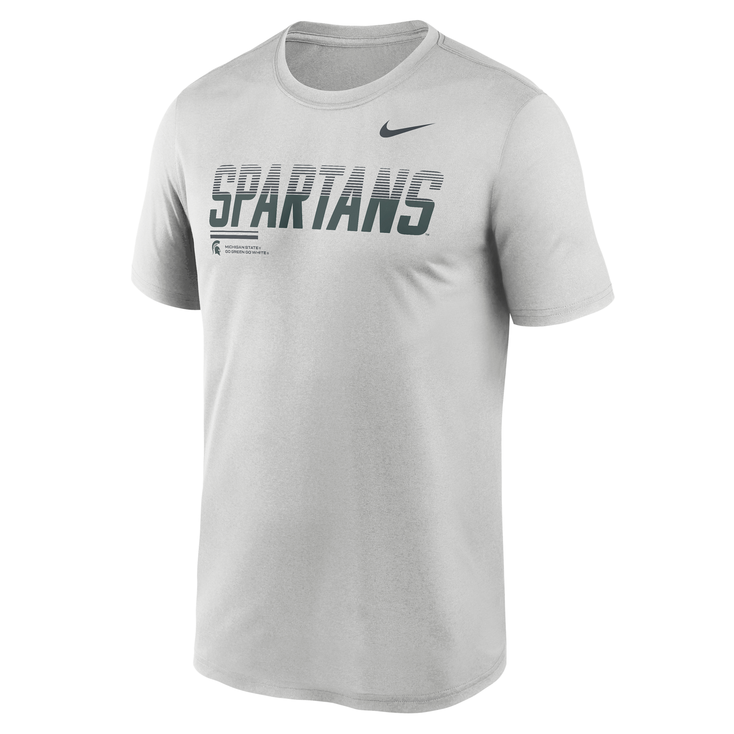 Nike Men's Michigan State Spartans Photon Dust Dri-Fit Legend Gradient T-Shirt, Large, White