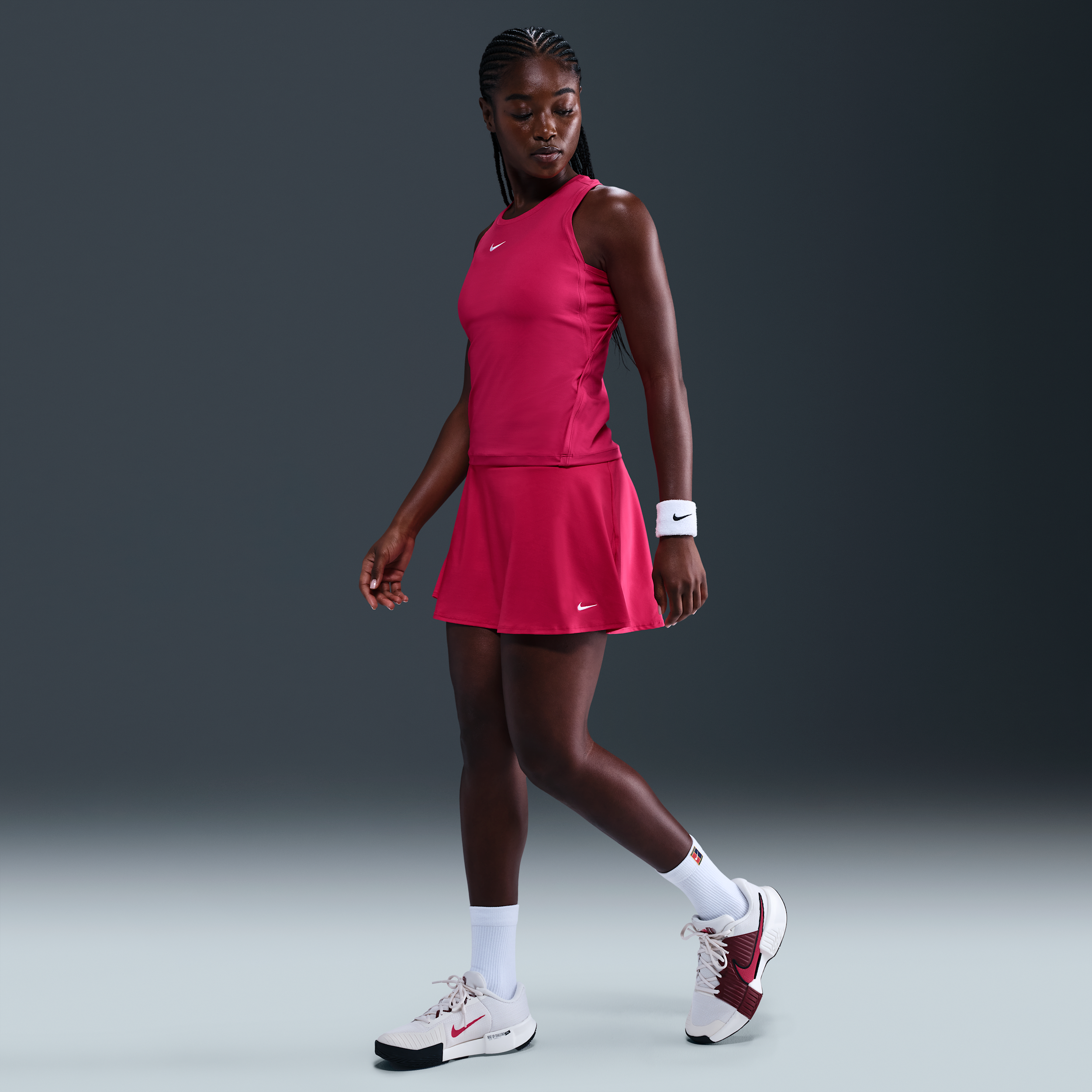 Nike Women's Victory Dri-fit Short Flouncy Tennis Skirt In Pink