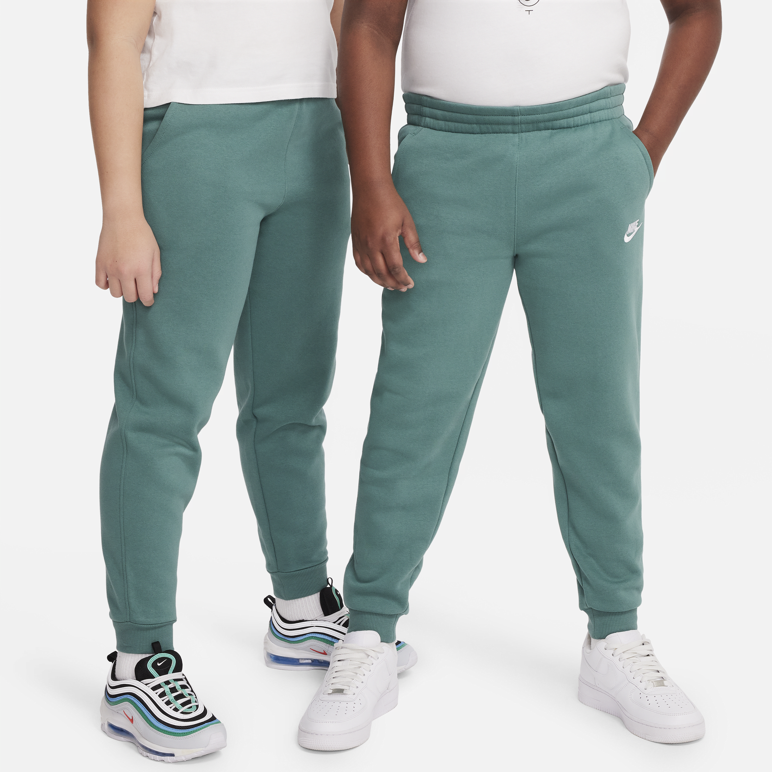 Shop Nike Sportswear Club Fleece Big Kids' Jogger Pants (extended Size) In Green