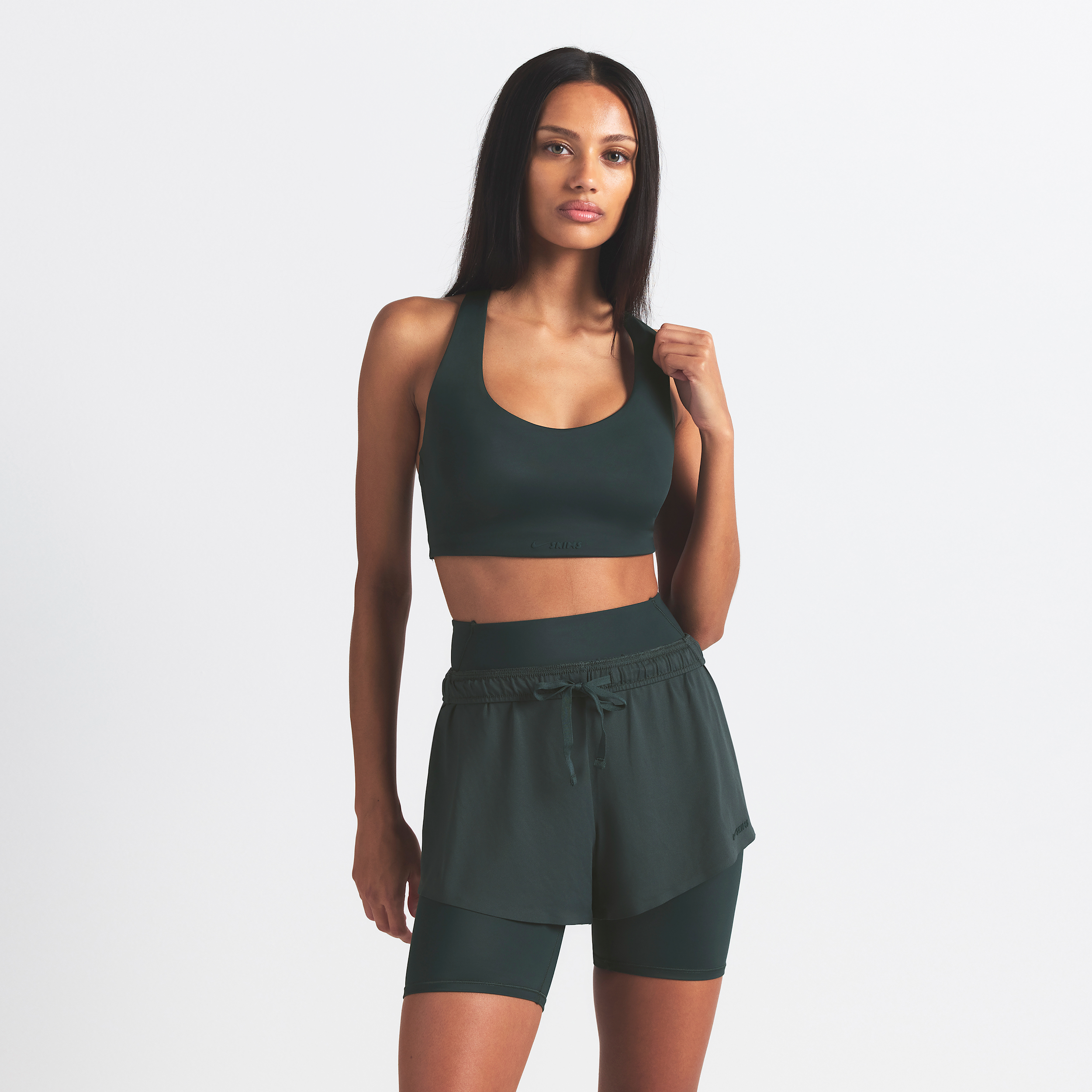 Nike Women's Skims Shine Racerback Bra In Green