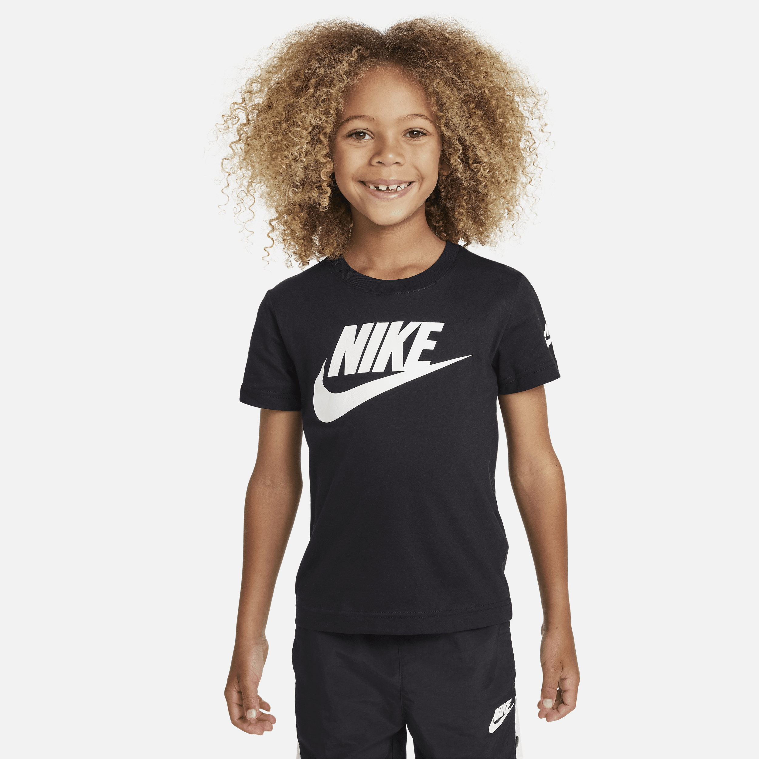 Nike Little Kids' T-shirt In Black