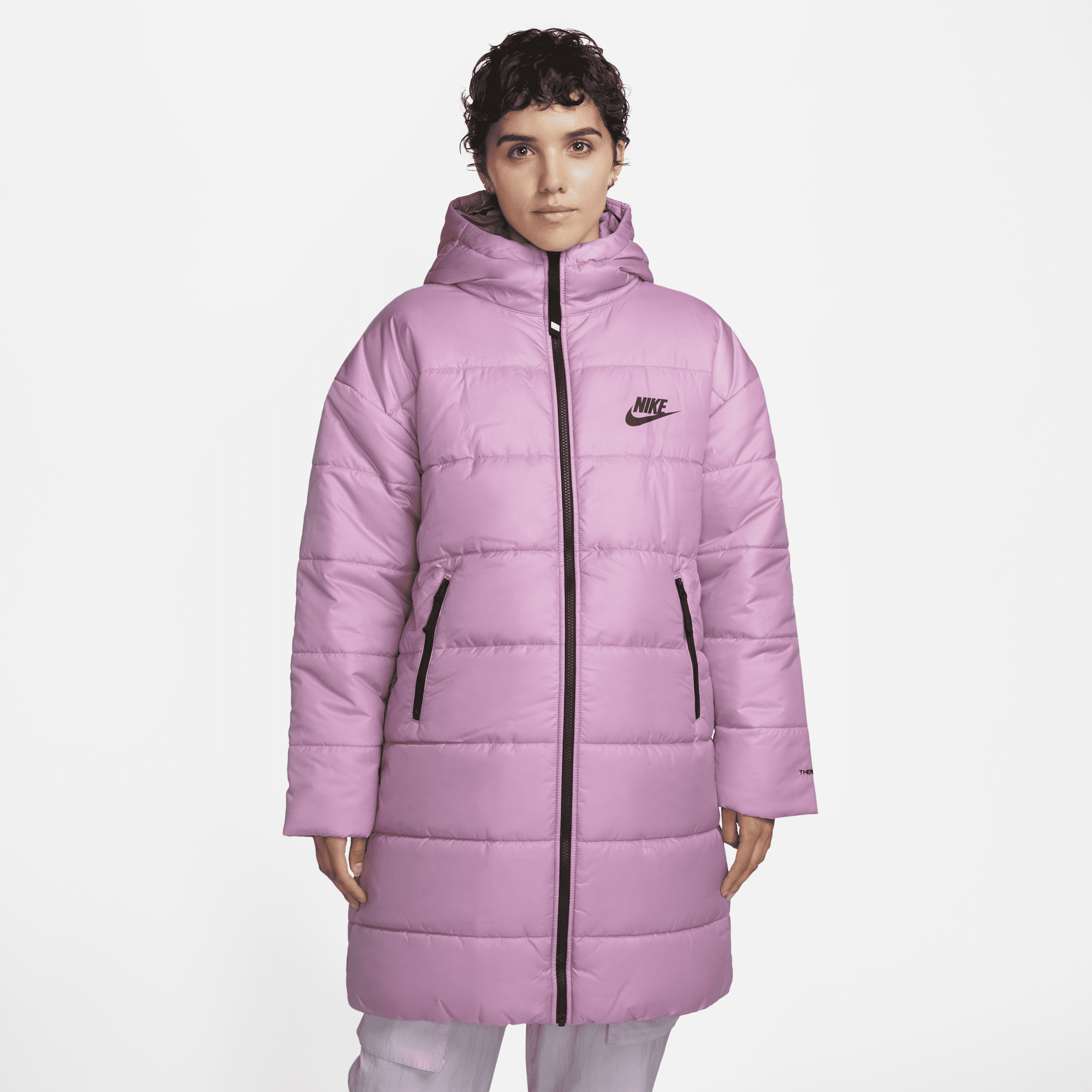 Nike Women's  Sportswear Therma-fit Repel Synthetic-fill Hooded Parka In Purple