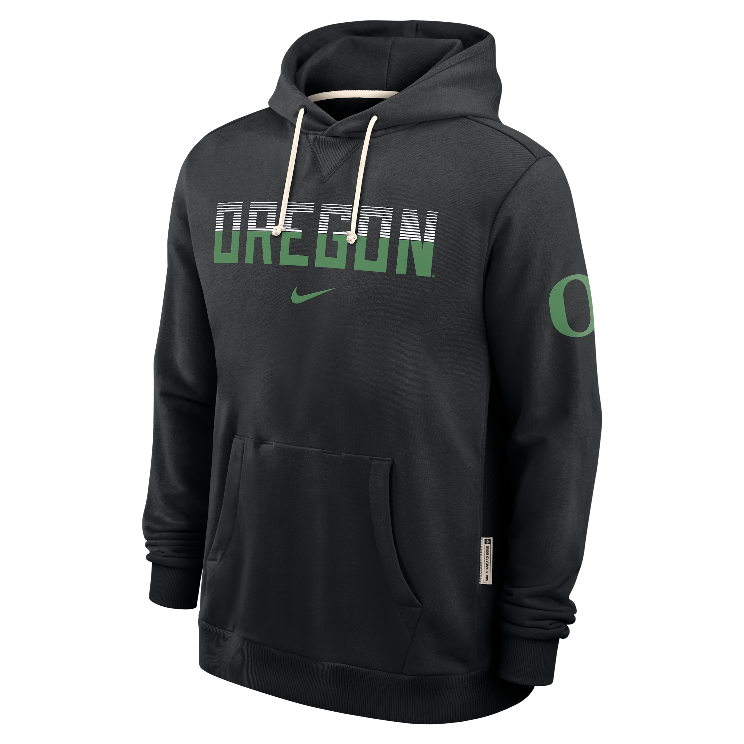 Oregon Sideline Standard Issue Nike Men's Dri-FIT College Pullover Hoodie in Black | 03AZ00AUON-8DF