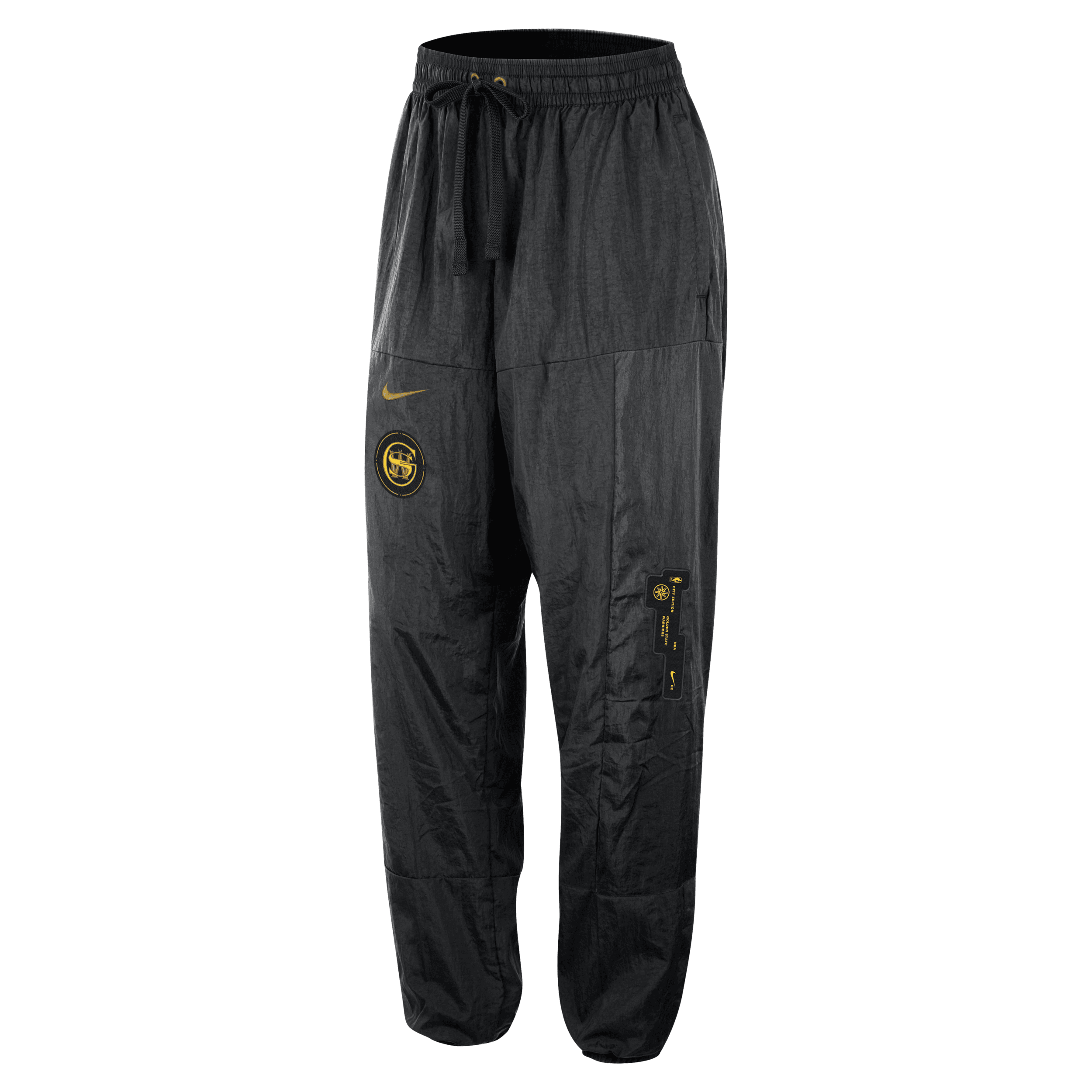 Nike Golden State Warriors Starting 5 2023/24 City Edition  Men's Nba Courtside Pants In Black