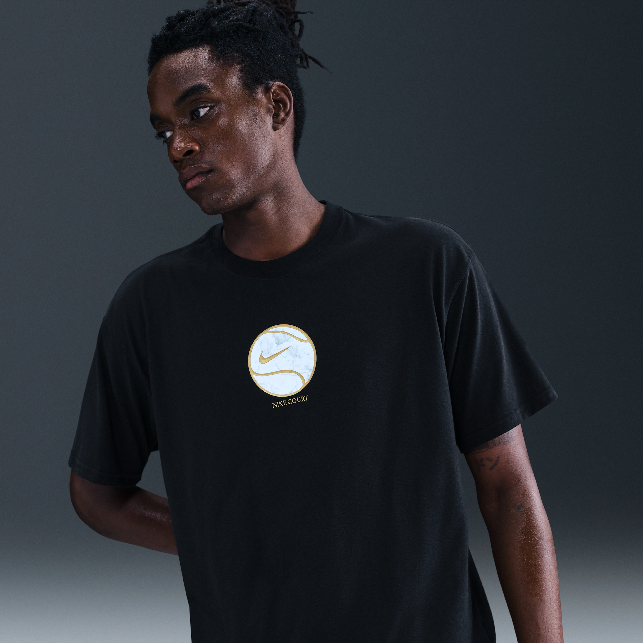 Nike Men's Court Dri-fit Max90 T-shirt In Black