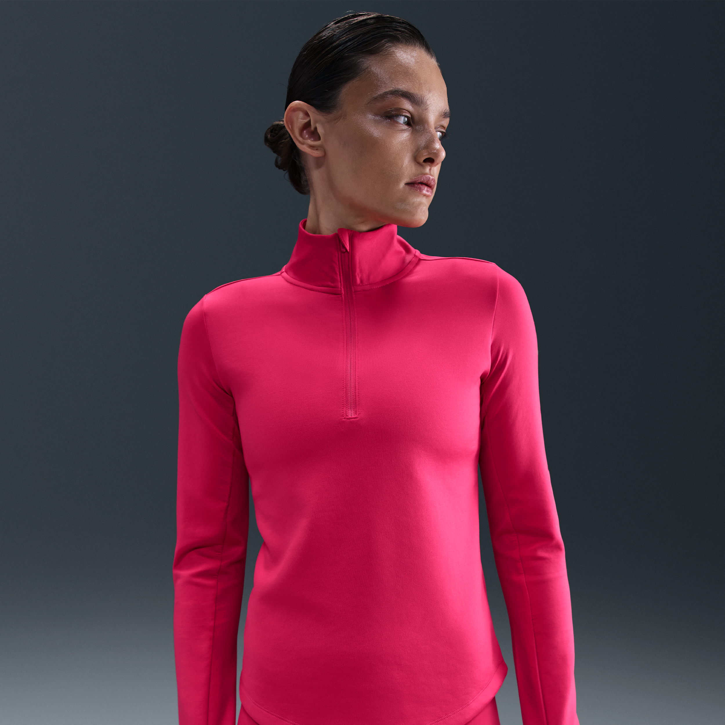Nike Women's One Therma-fit 1/2-zip Mid Layer In Pink