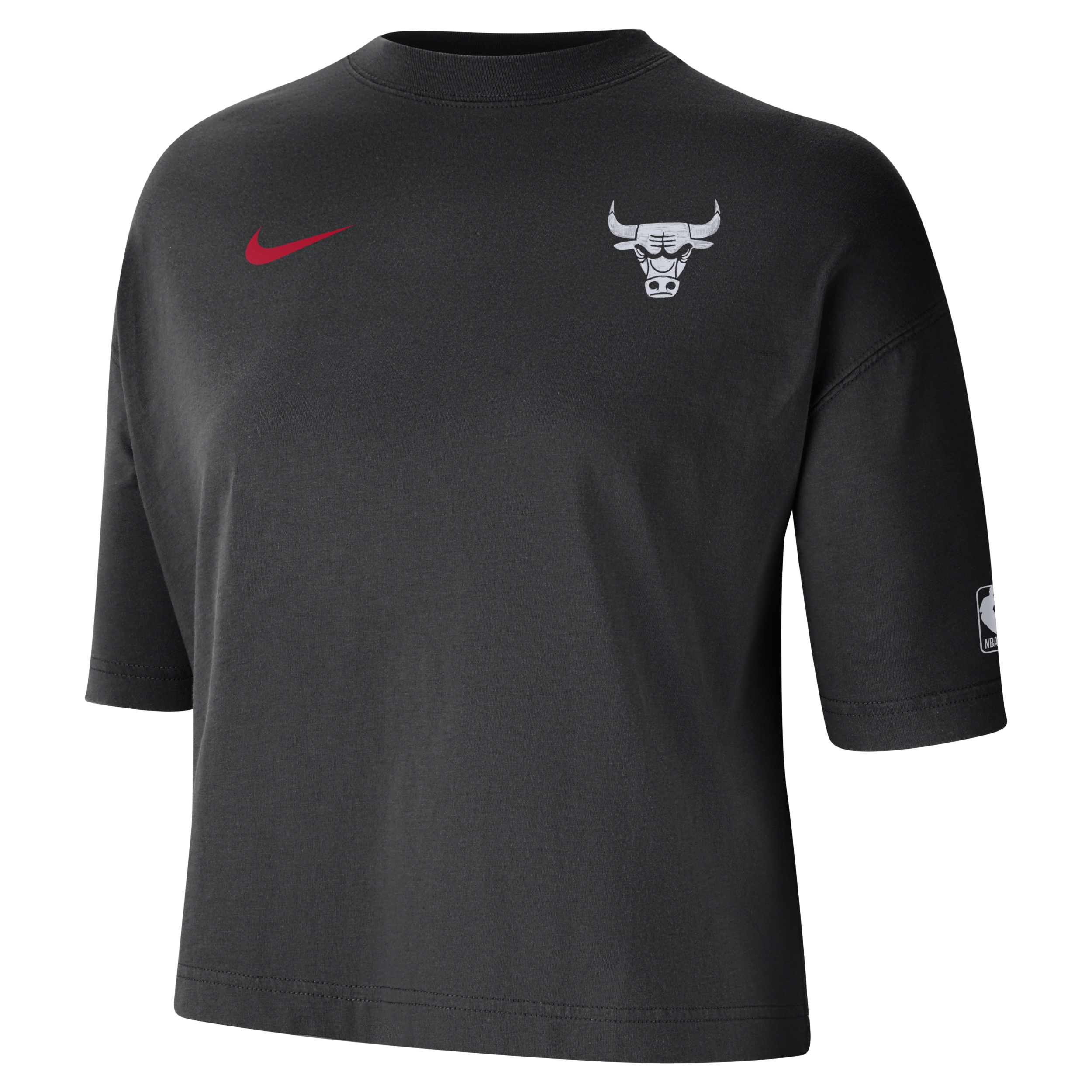 Nike Chicago Bulls 2023/24 City Edition  Women's Nba Courtside Boxy T-shirt In Black