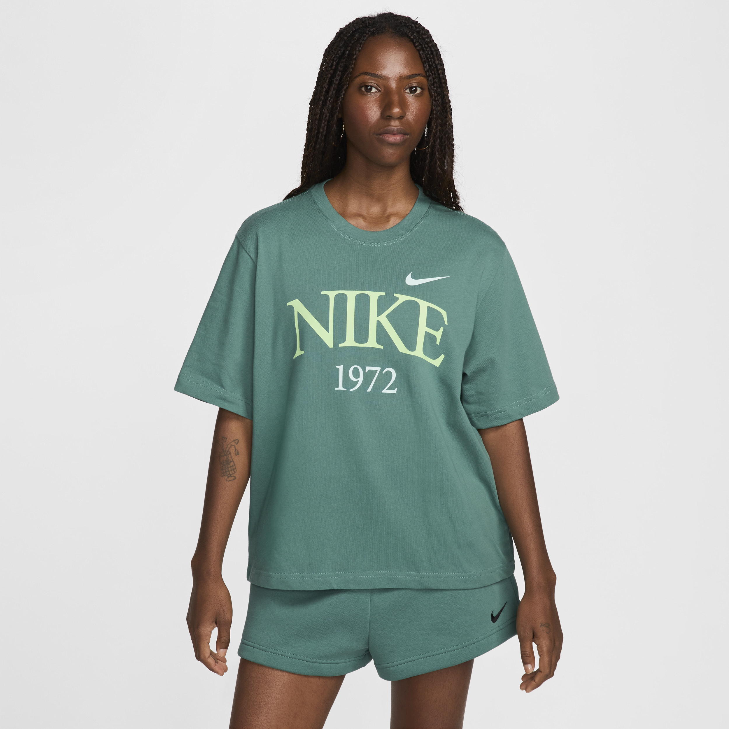 Shop Nike Women's  Sportswear Classic T-shirt In Green