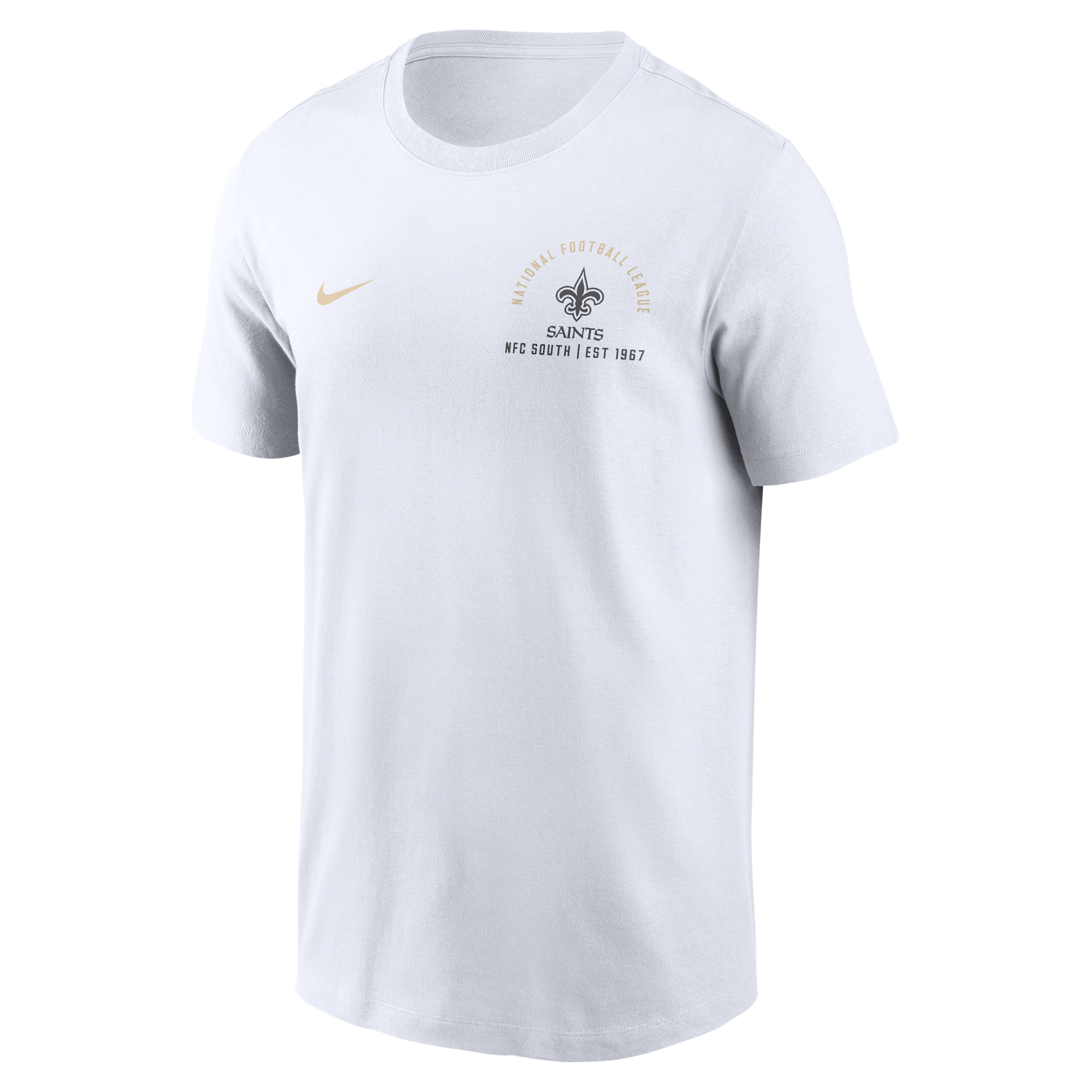 New Orleans Saints Essential Nike Men's NFL T-Shirt in White | N19910A7W-PNG