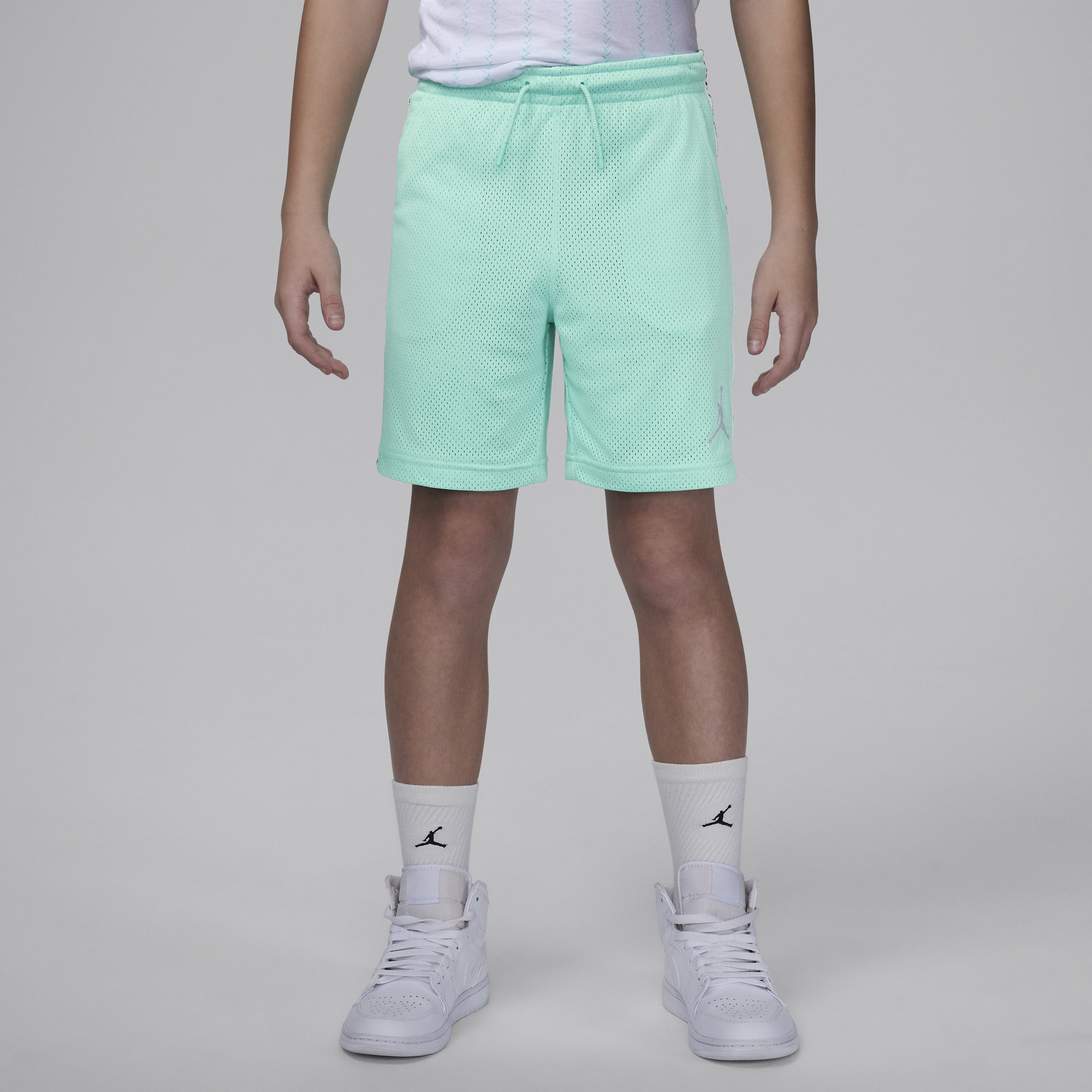 Jordan Dri-fit Mj Flight Mvp Big Kids' Mesh Shorts In Green