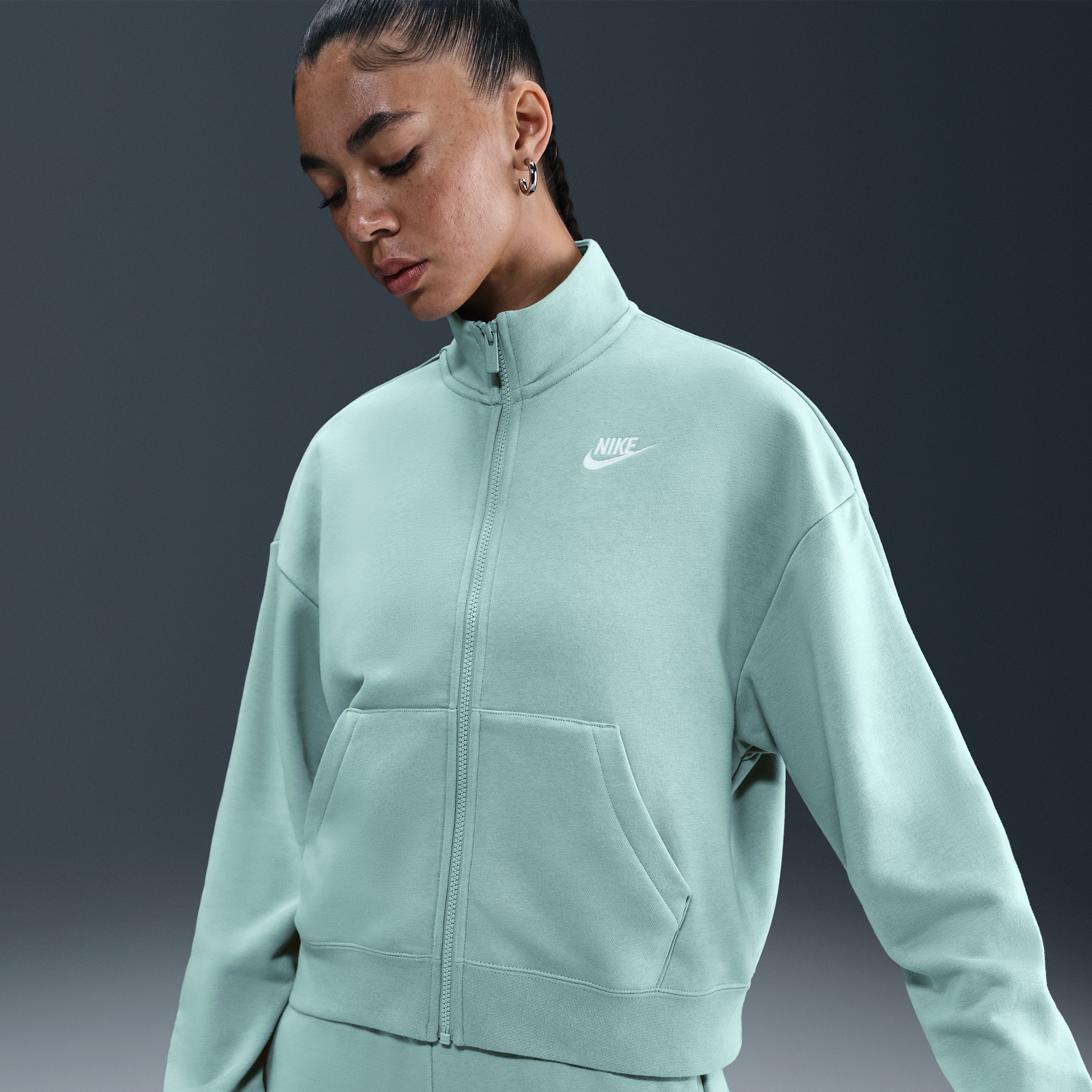Nike Women's  Sportswear Club Fleece Loose Track Jacket