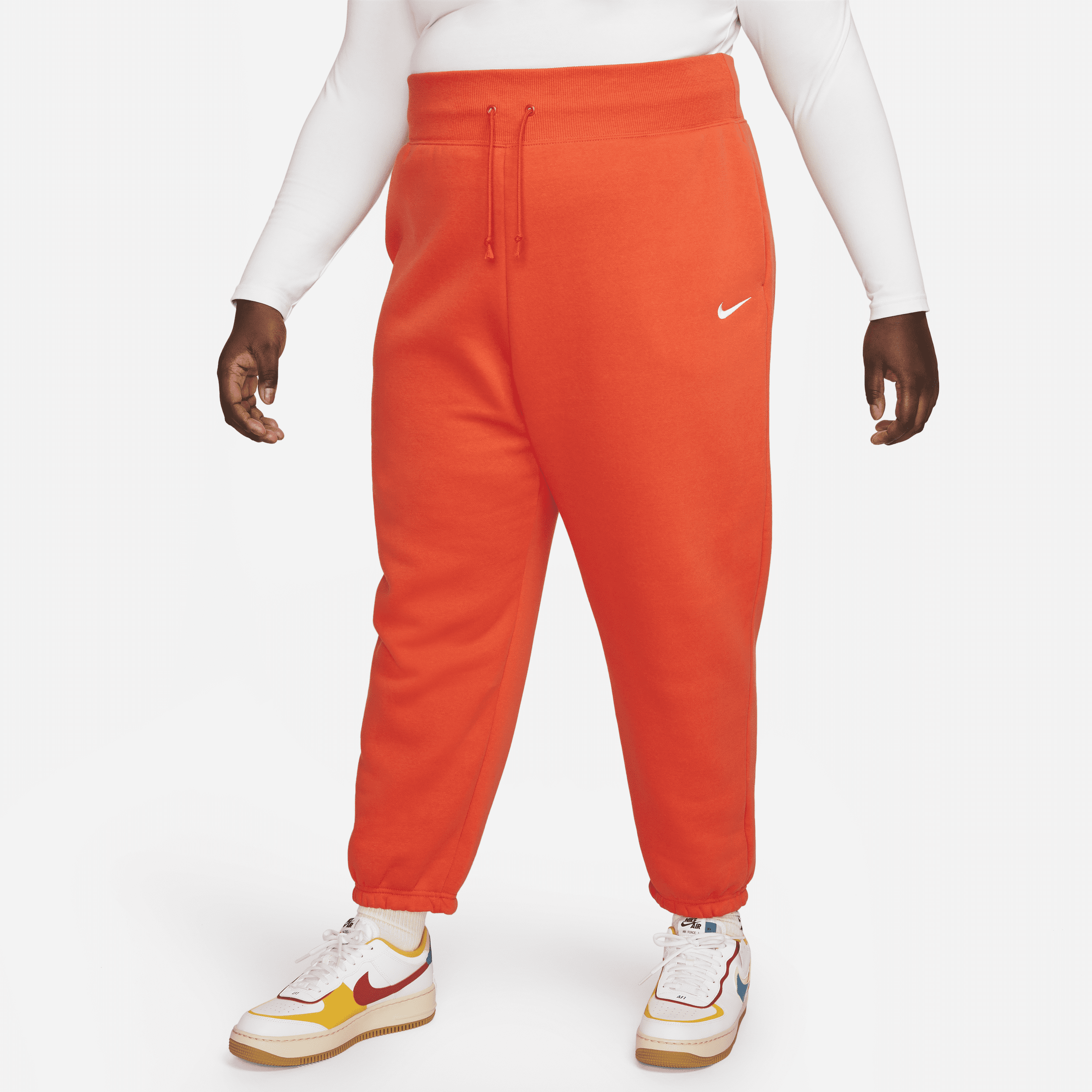 Nike Women's  Sportswear Phoenix Fleece High-waisted Oversized Sweatpants (plus Size) In Red